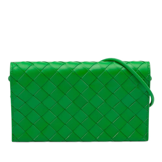 Bottega Veneta Nappa Intrecciato Wallet On Strap