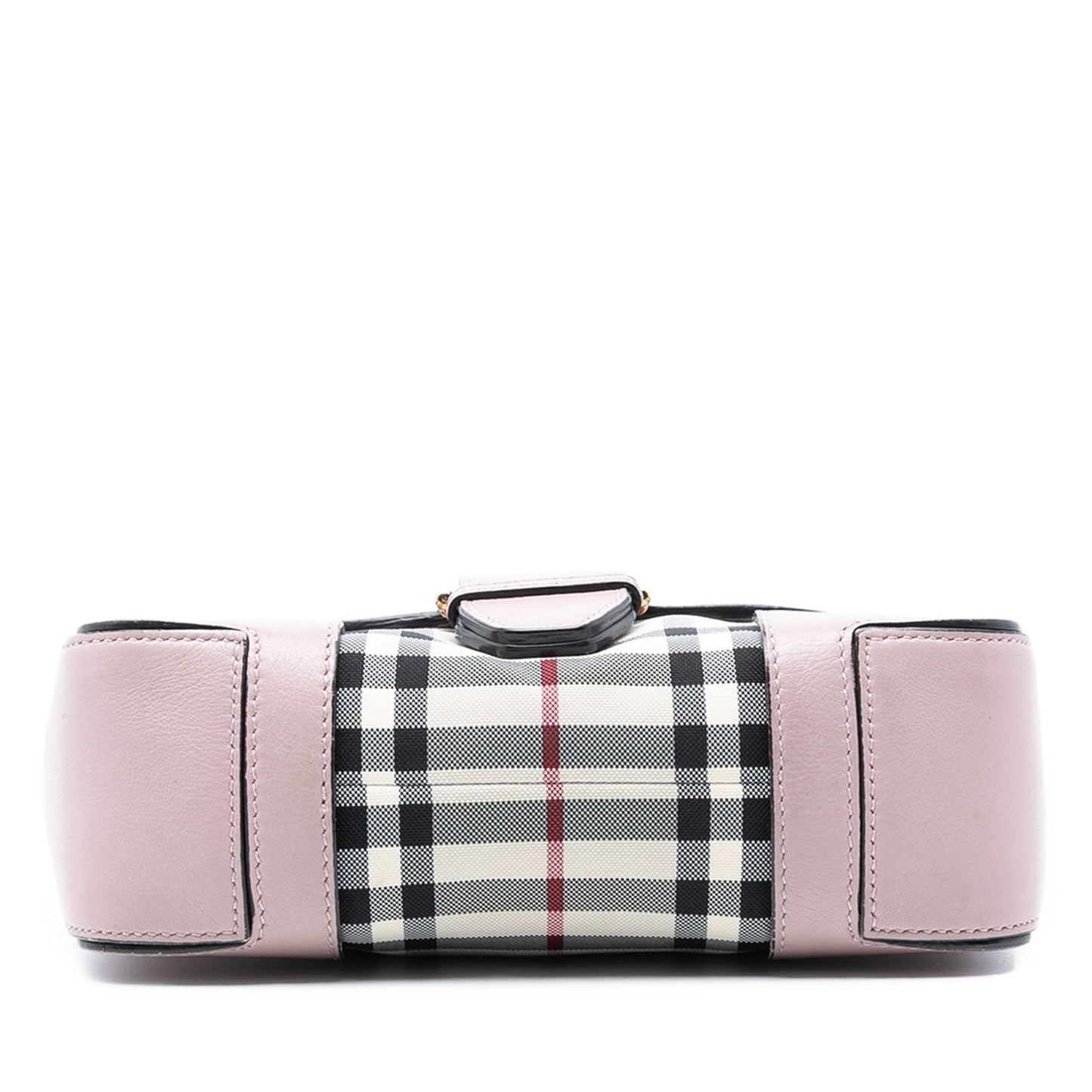 Burberry Small Haymarket Check Trimmed Leather Dickens Crossbody