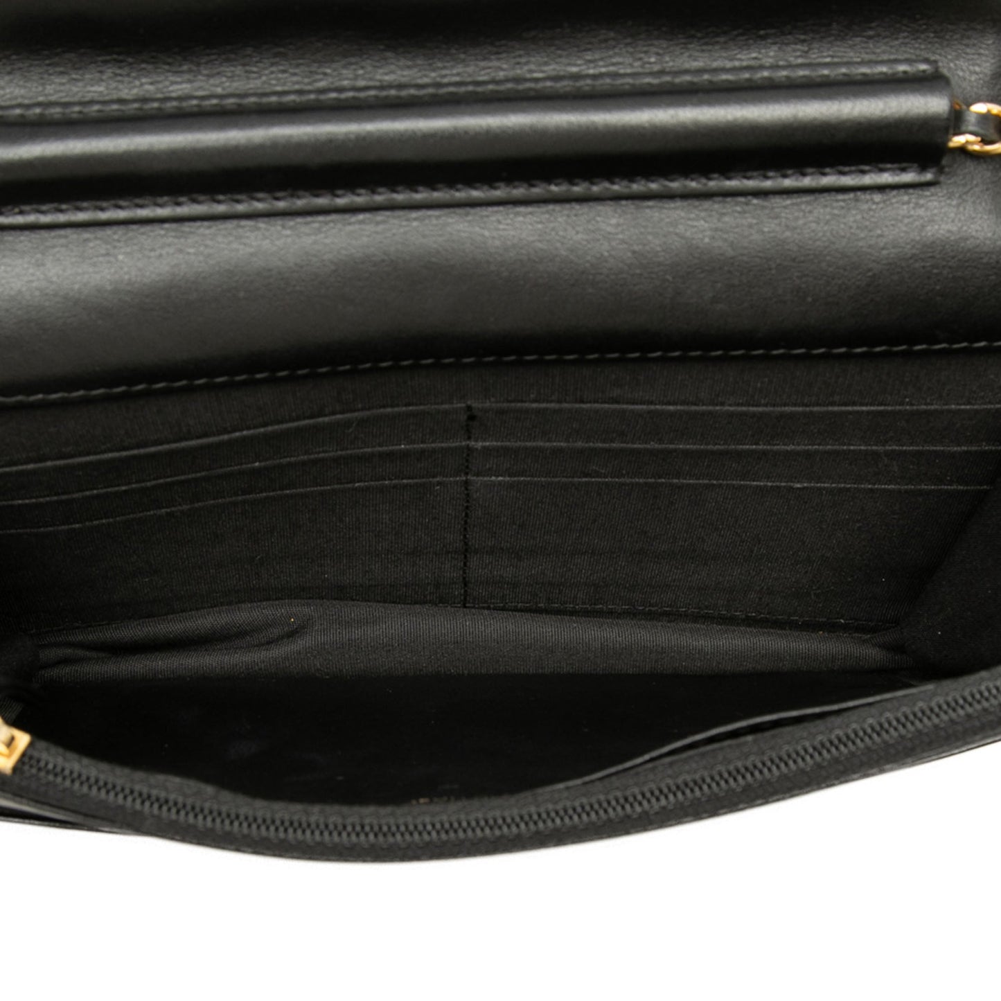 Chanel CC Lambskin Studded Diamond Stitch Wallet On Chain