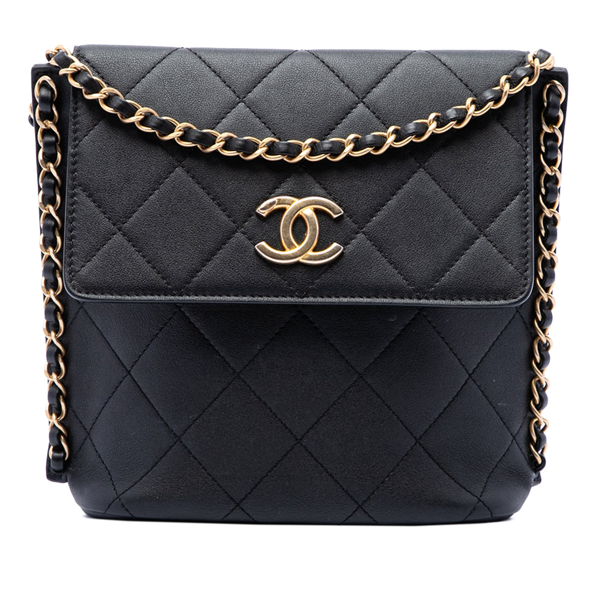 Chanel Small Quilted Calfskin Chain Hobo Flap