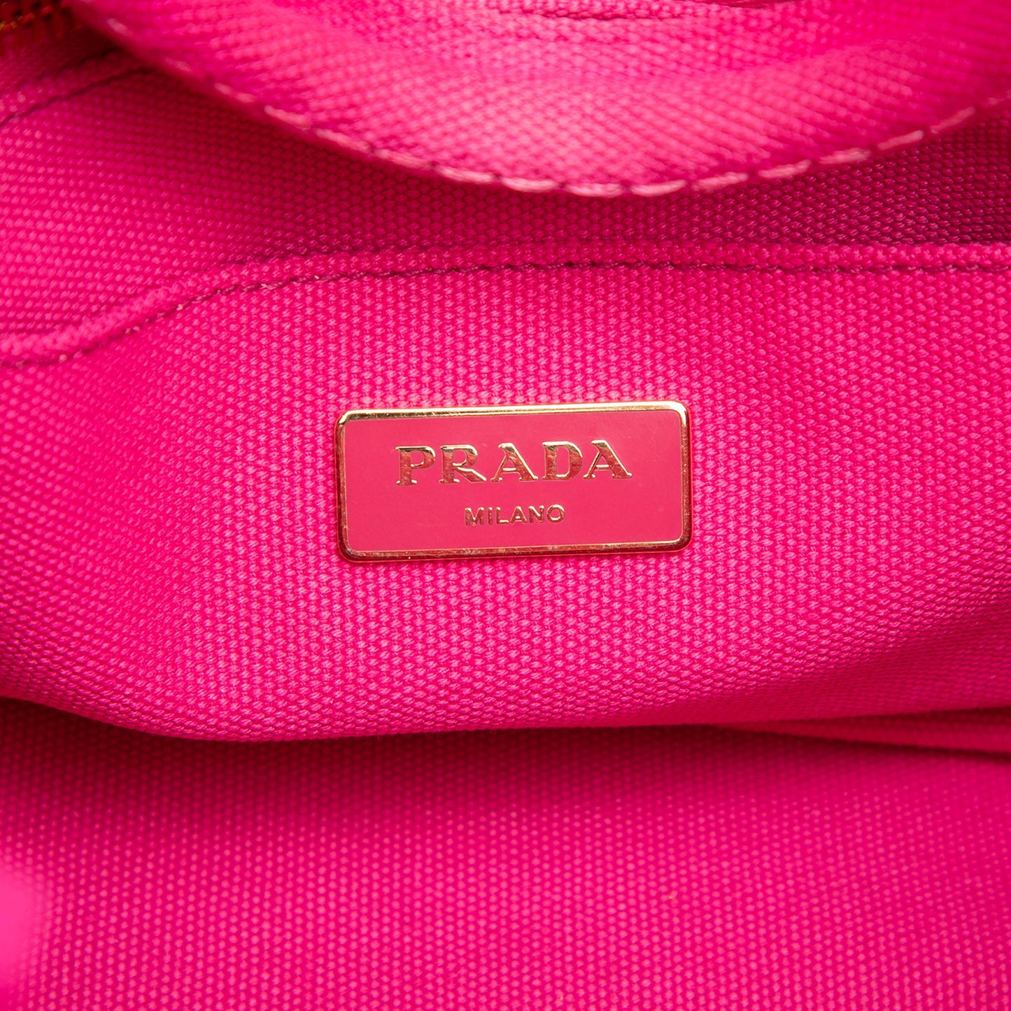 Prada Small Canvas Canapa Logo Satchel