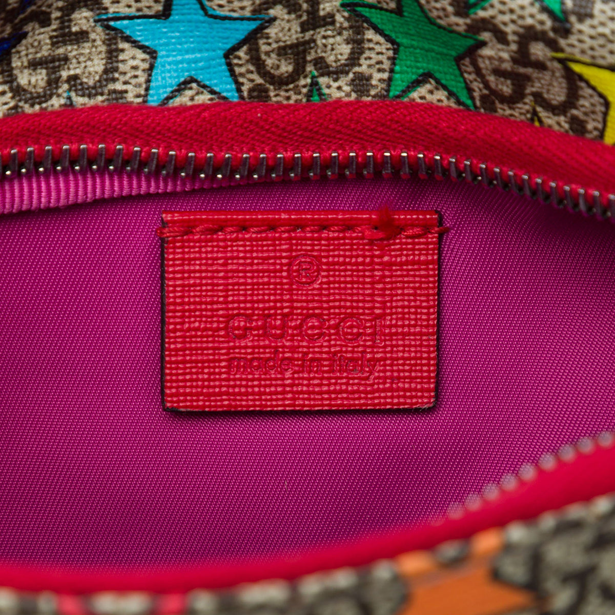 Gucci Kids GG Supreme Web Rainbow Stars Belt Bag — Multi