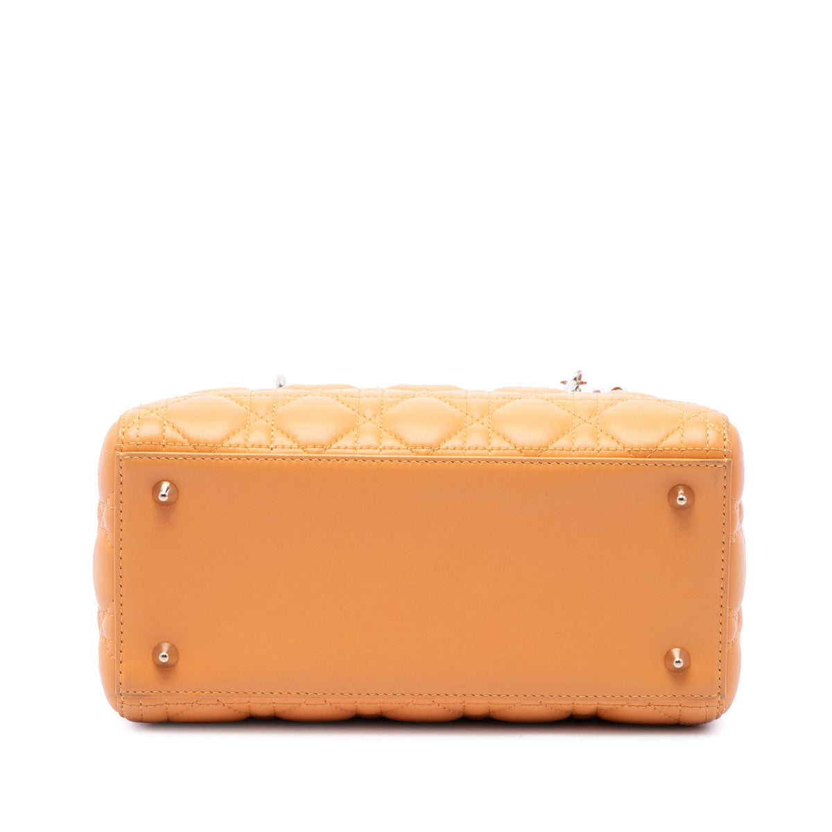 Dior Medium Lambskin Cannage Lady Dior — Orange