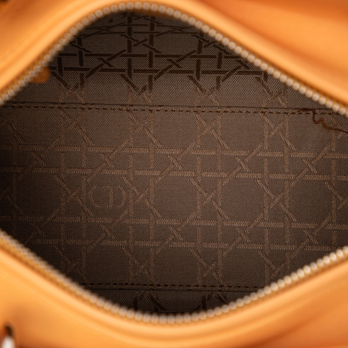Dior Medium Lambskin Cannage Lady Dior — Orange