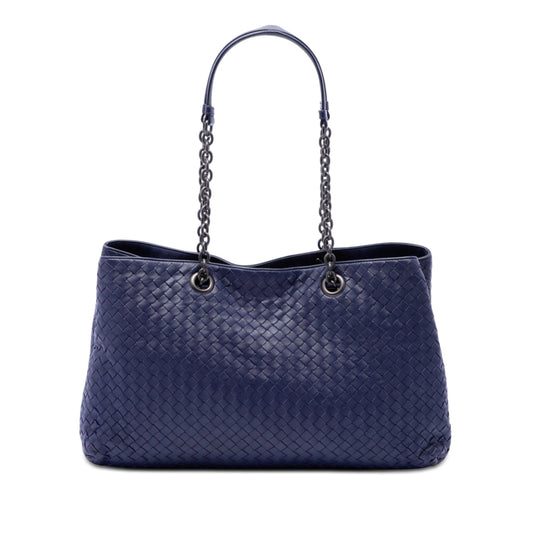 Bottega Veneta Large Nappa Intrecciato Double Chain Tote