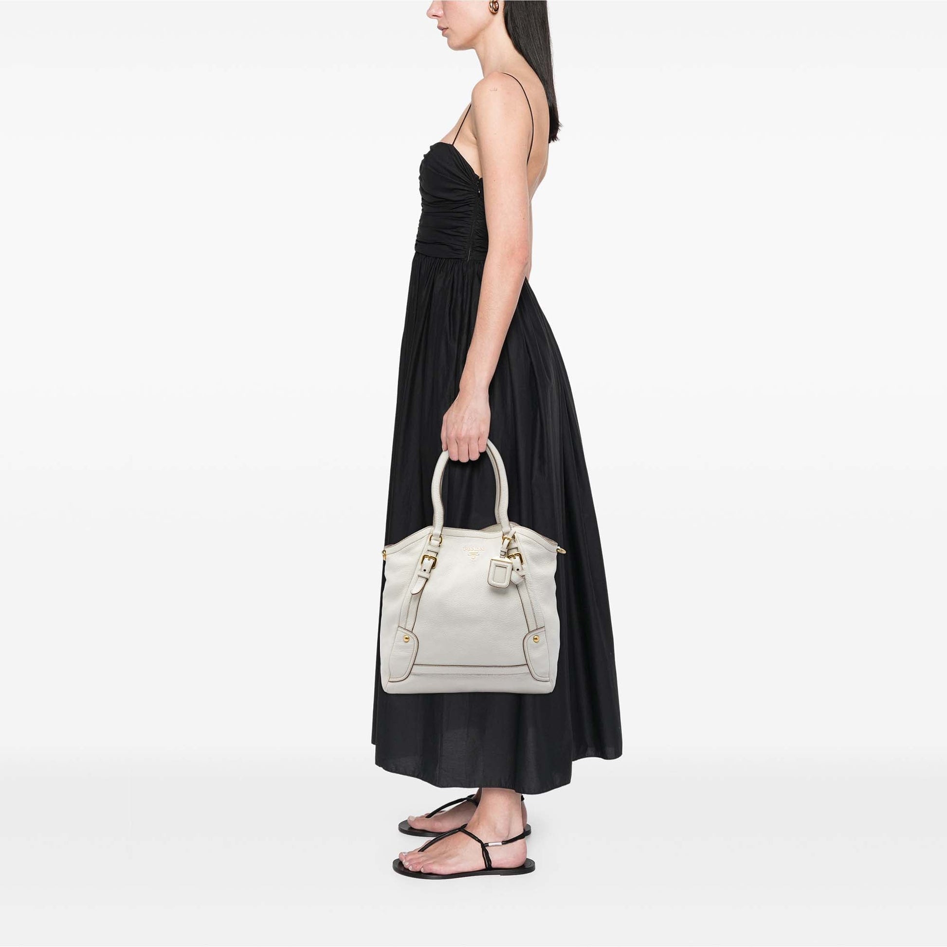 Prada Vitello Daino Convertible Tote