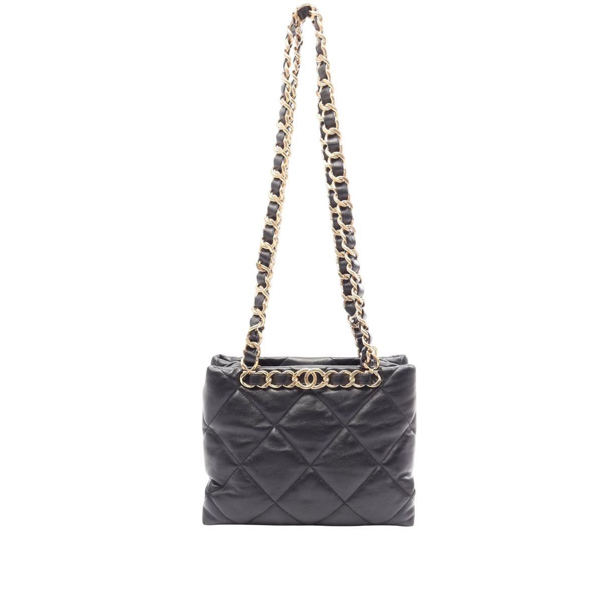 Chanel CC Quilted Lambskin Chain Shopping Bag