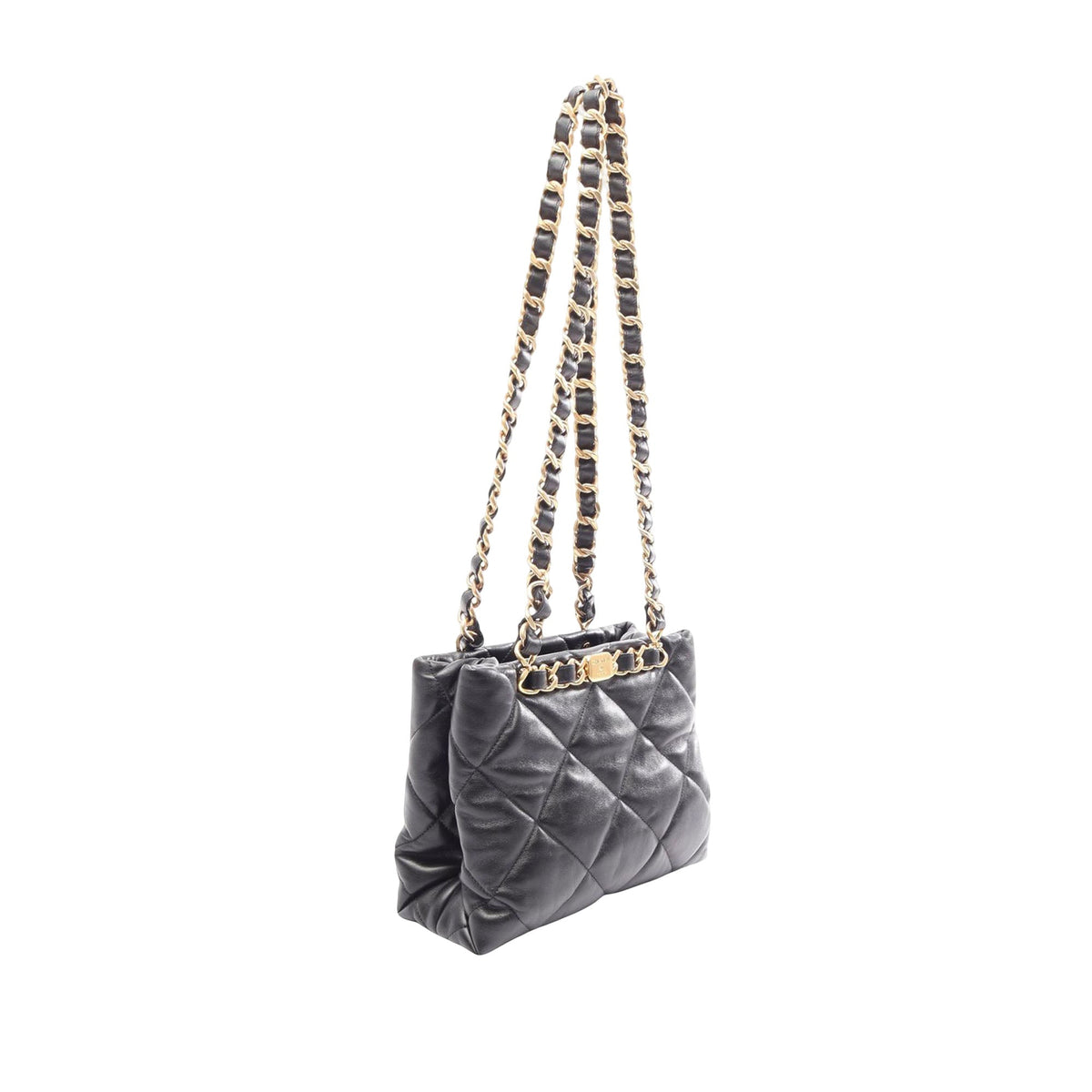 Chanel CC Quilted Lambskin Chain Shopping Bag