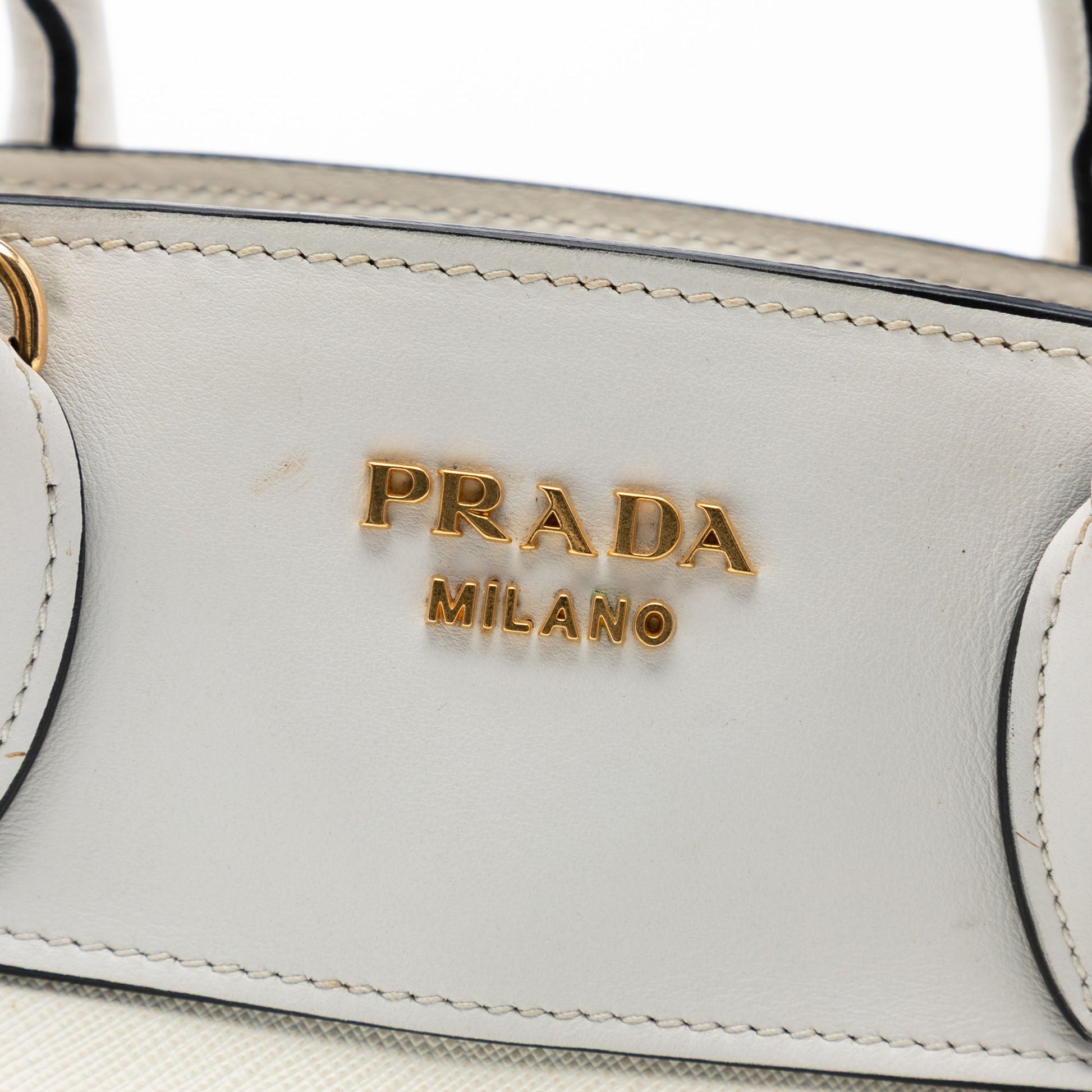 Prada Saffiano And City Calf Esplanade Satchel