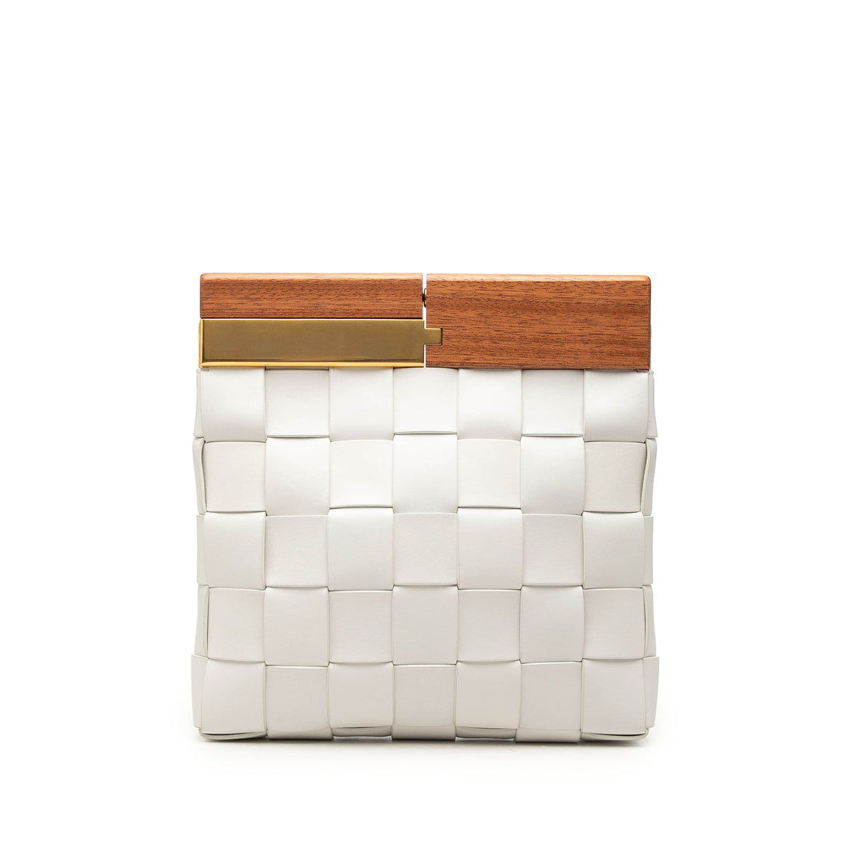 Bottega Veneta Lambskin Maxi Intrecciato The Snap Clutch