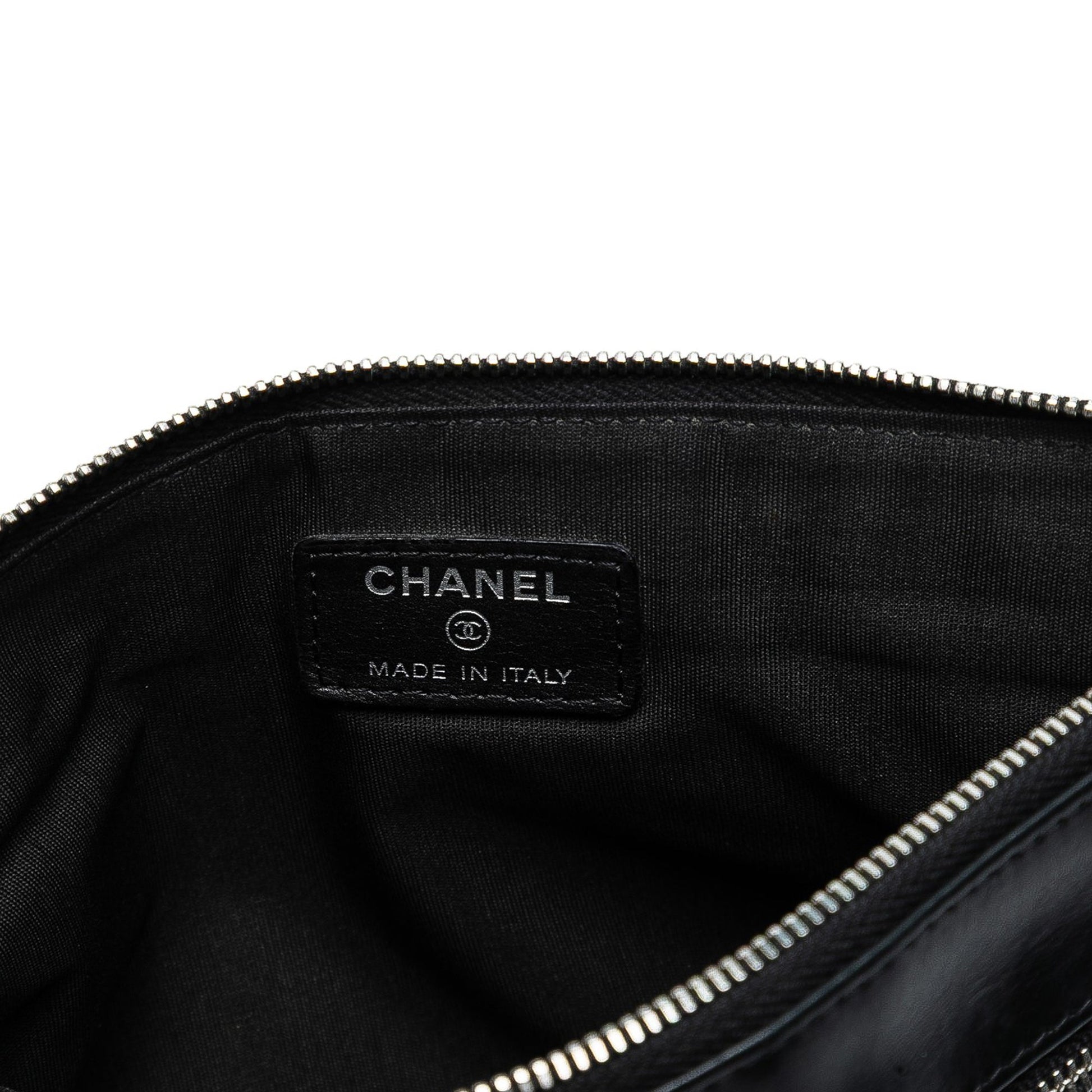 Chanel CC Quilted Lambskin Multi Zip Clutch
