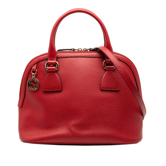 Gucci Small Dollar Calfskin GG Charm Dome Satchel