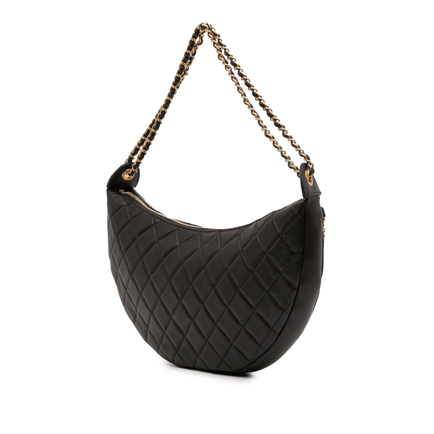 Chanel Quilted Lambskin All About Chains Hobo
