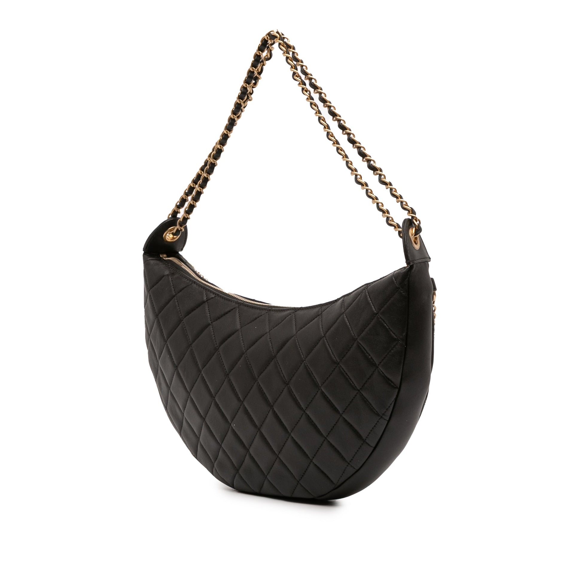 Chanel Quilted Lambskin All About Chains Hobo