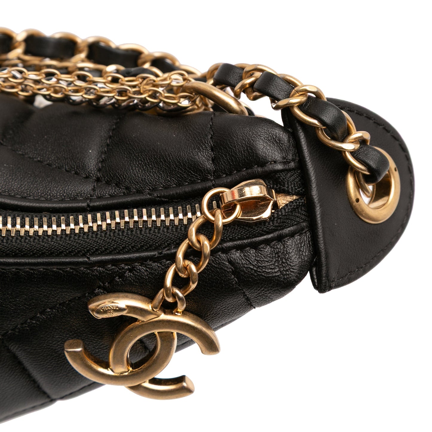 Chanel Quilted Lambskin All About Chains Hobo