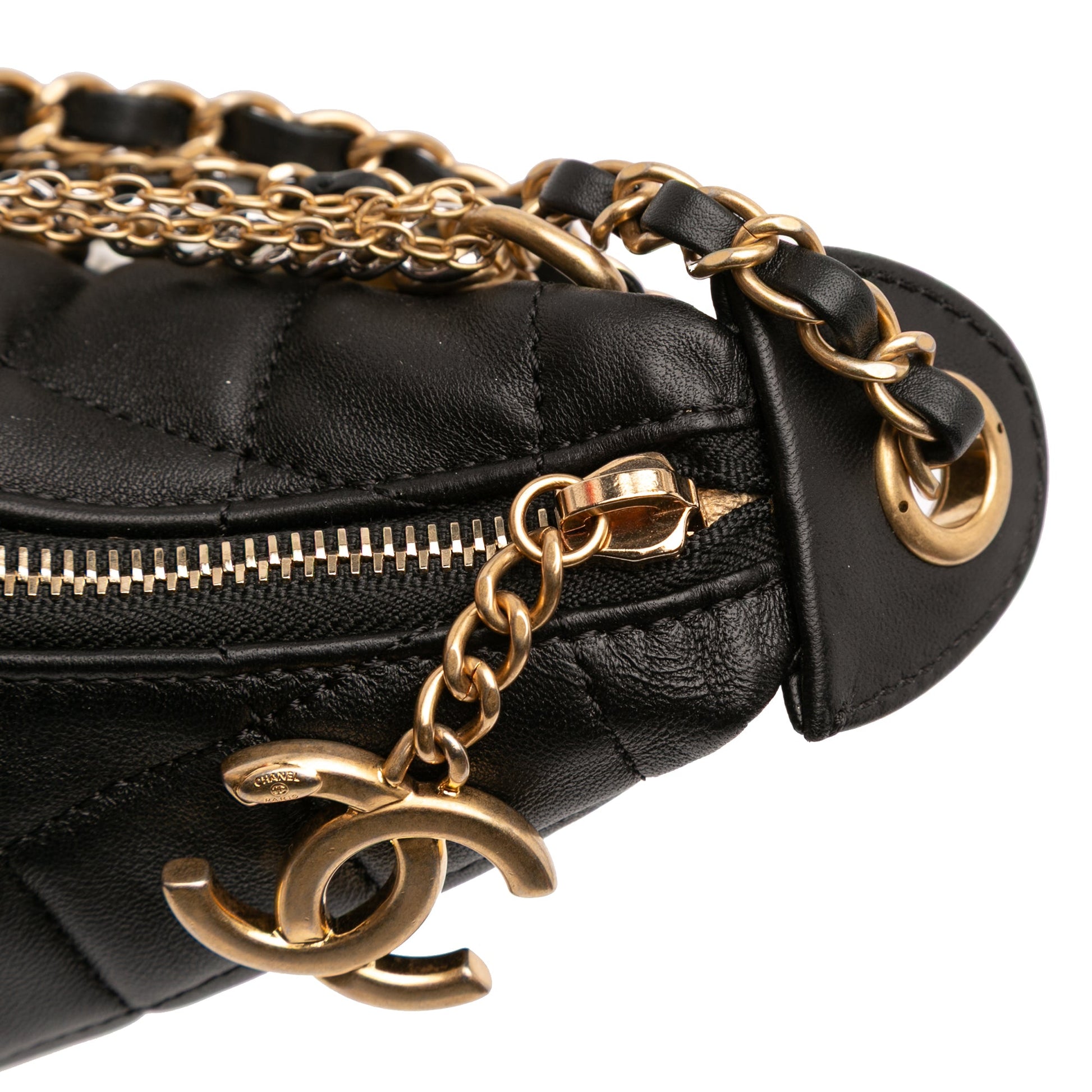 Chanel Quilted Lambskin All About Chains Hobo