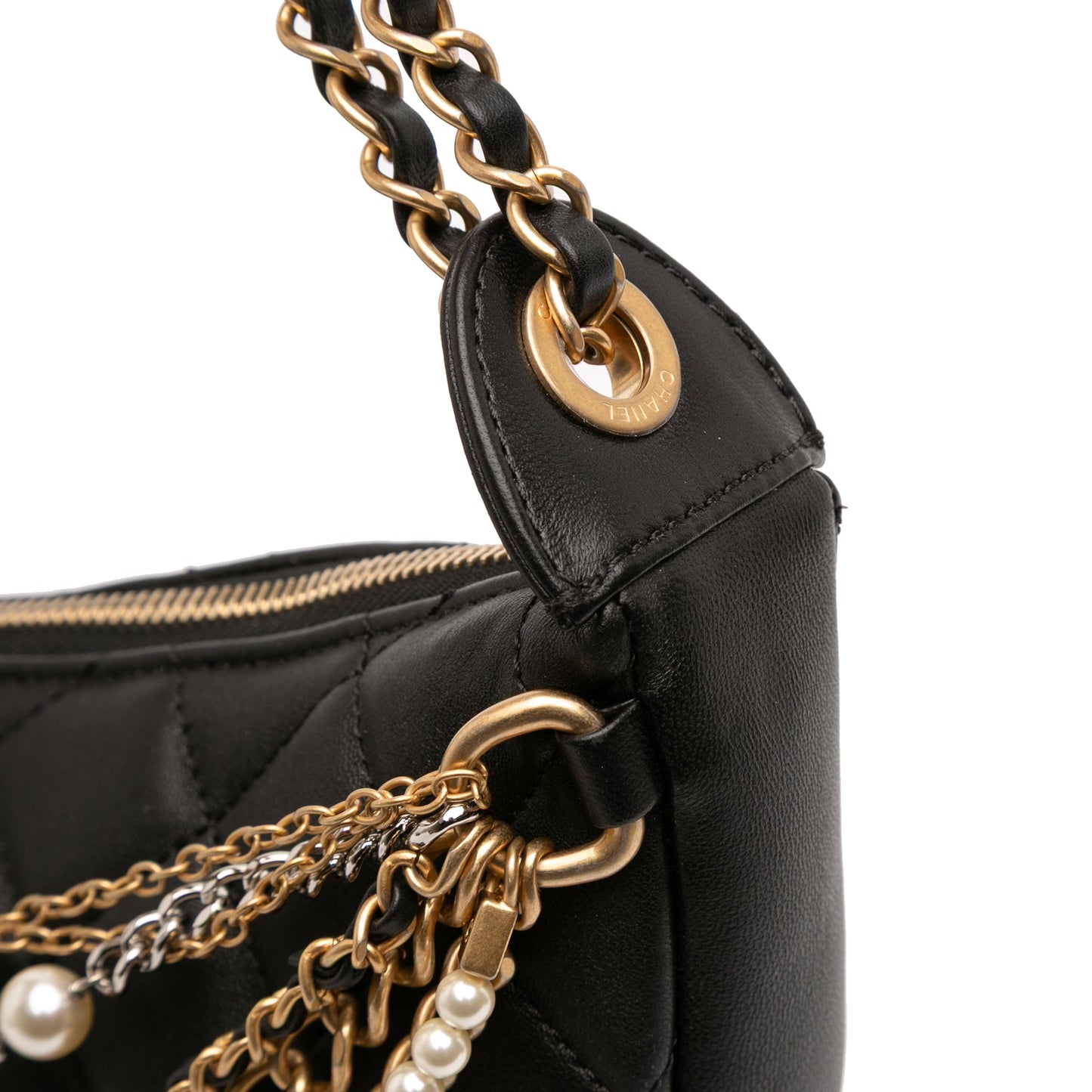 Chanel Quilted Lambskin All About Chains Hobo