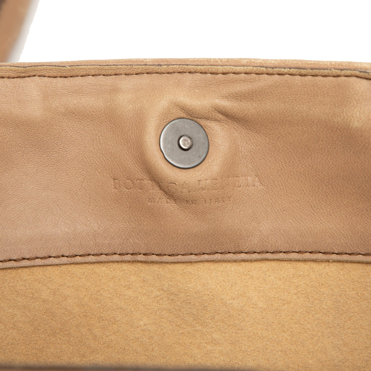 Bottega Veneta Small Nappa Gradient Intrecciato Handbag — Beige