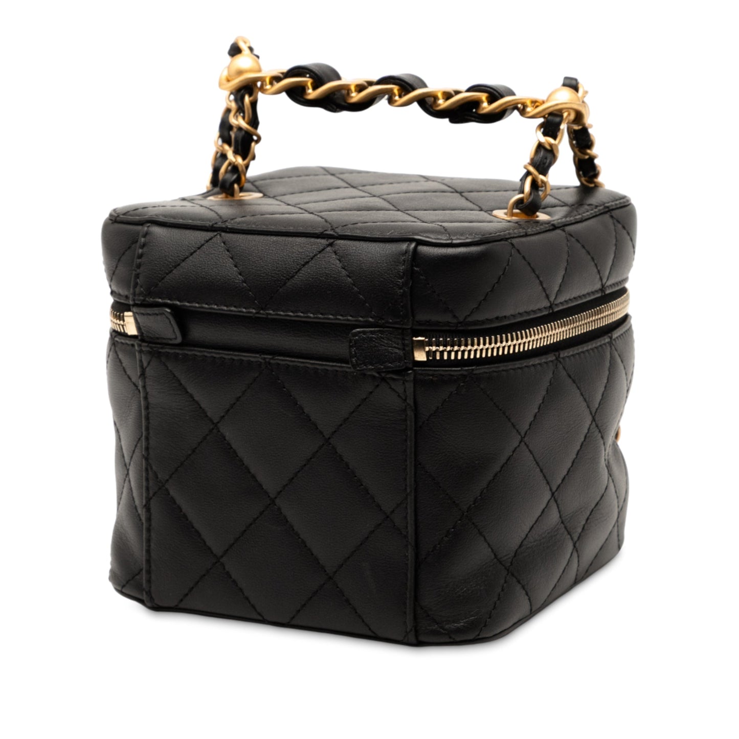 Chanel CC Quilted Calfskin Vanity Case with Chain