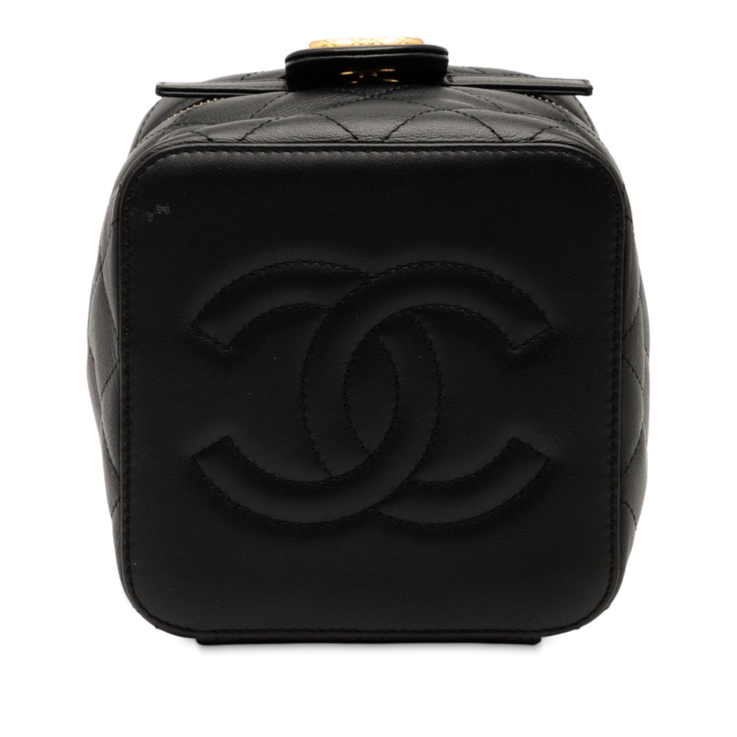 Chanel CC Quilted Calfskin Vanity Case with Chain