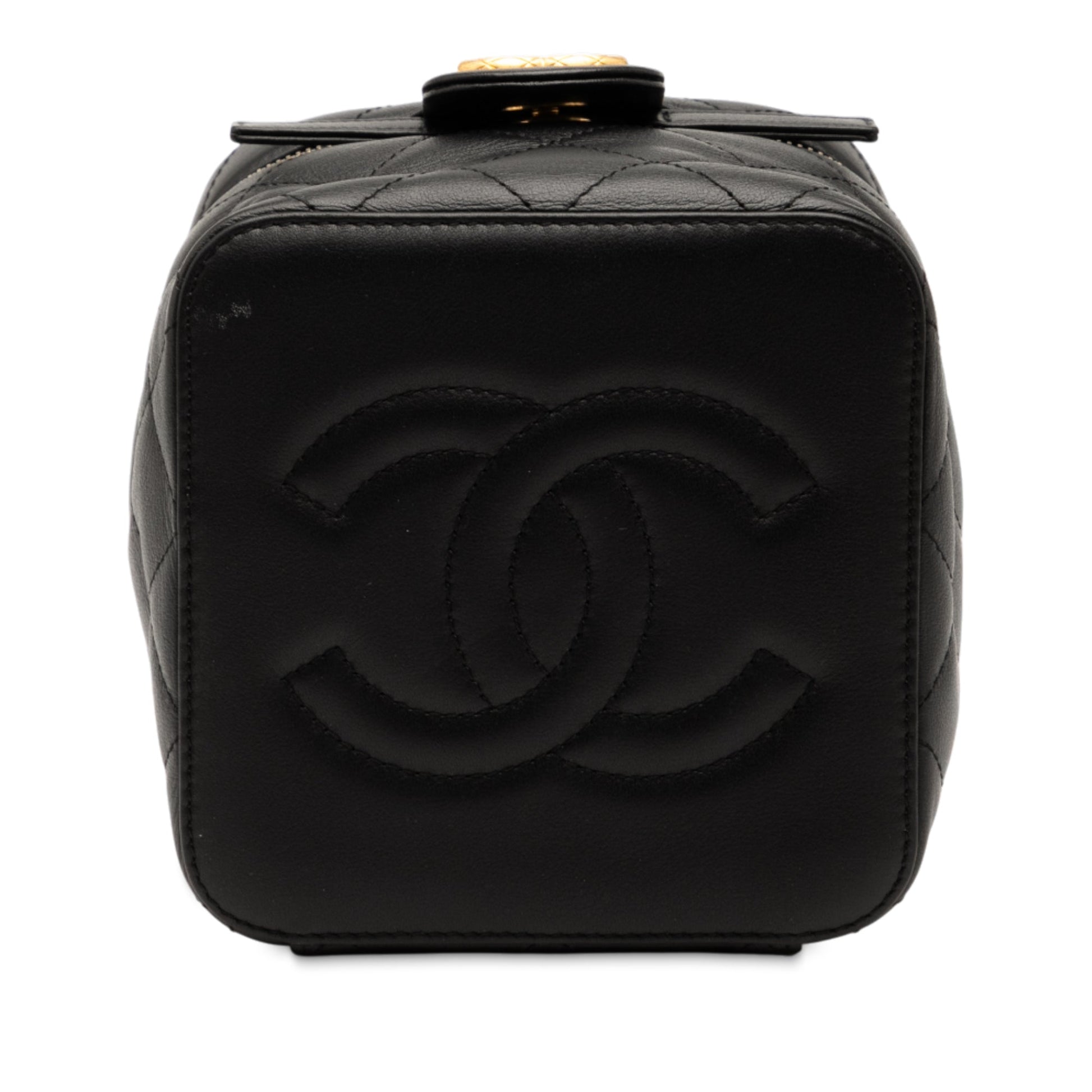 Chanel CC Quilted Calfskin Vanity Case with Chain