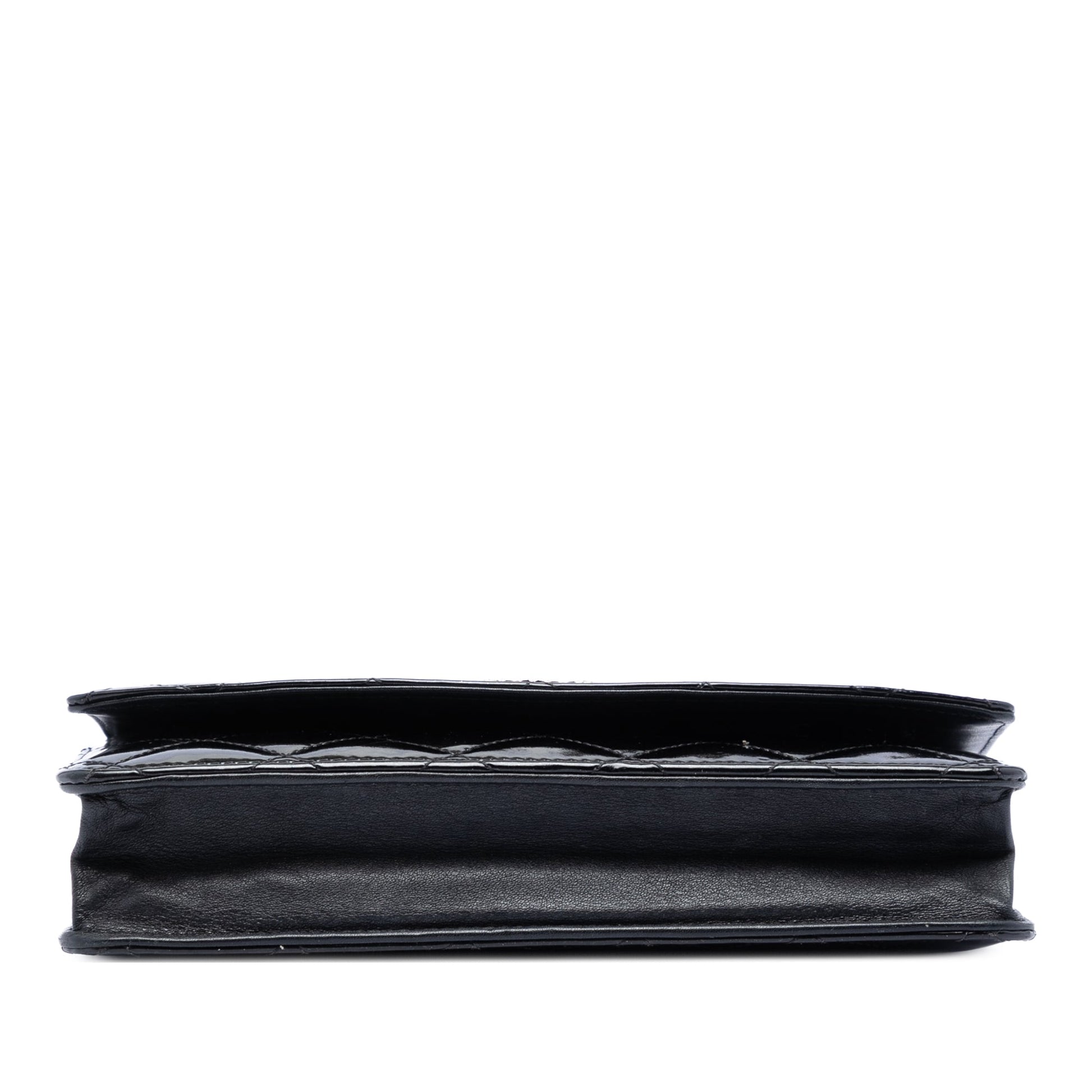 Chanel CC Quilted Patent Brilliant Wallet On Chain