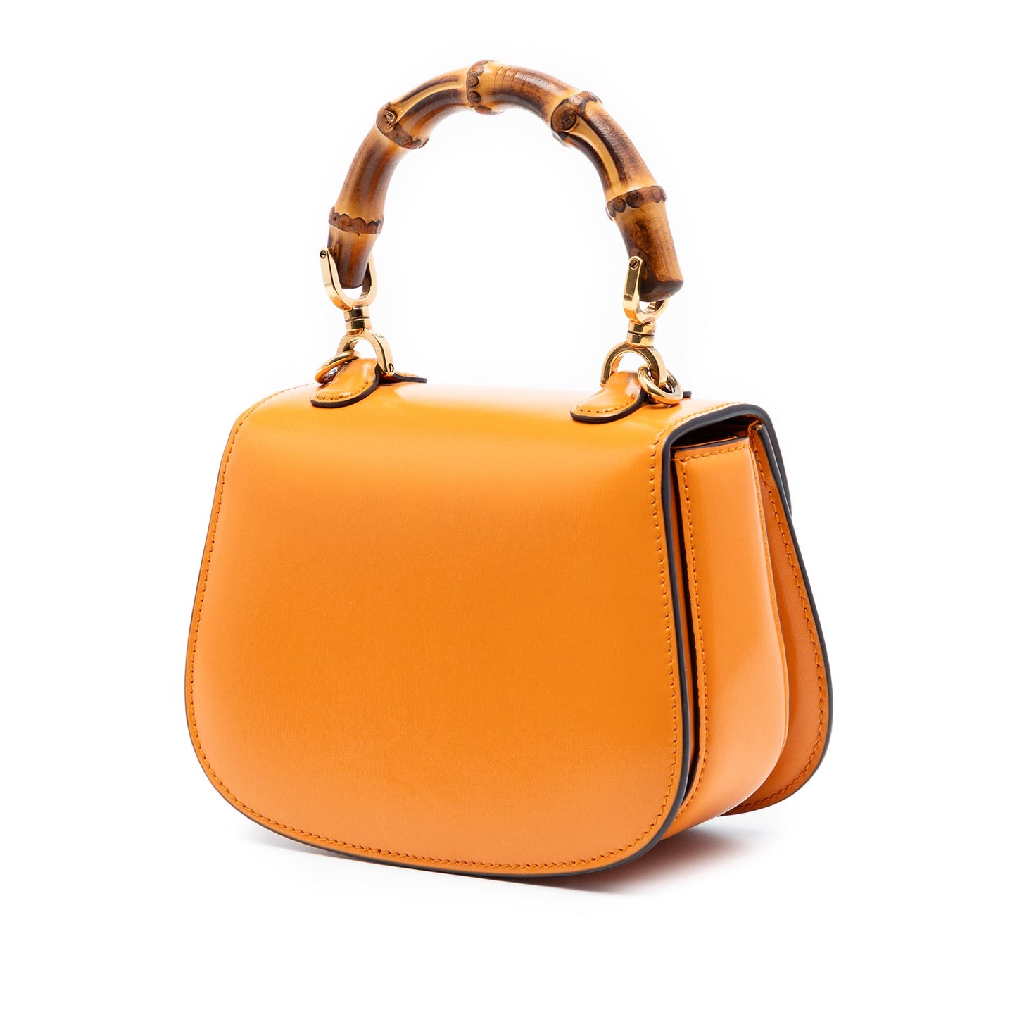 Gucci Mini Calfskin Web 1947 Bamboo Top Handle Bag