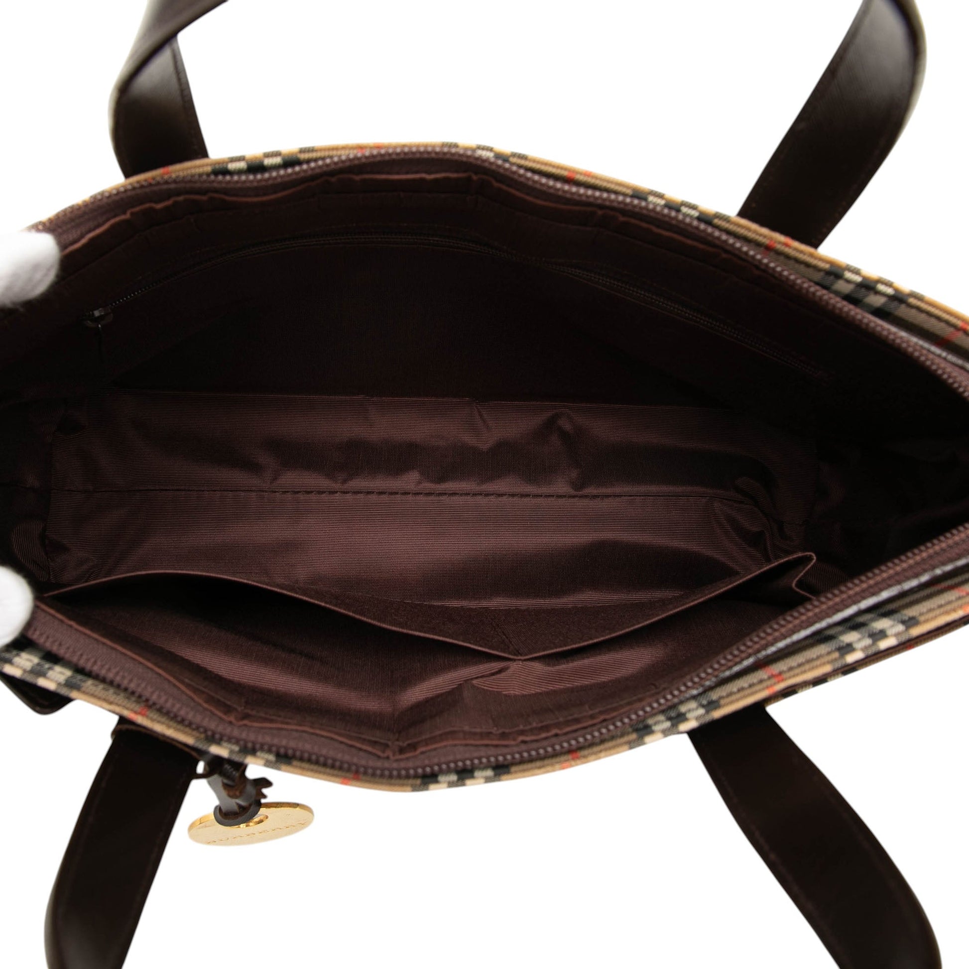 Burberry Haymarket Check Canvas Handbag