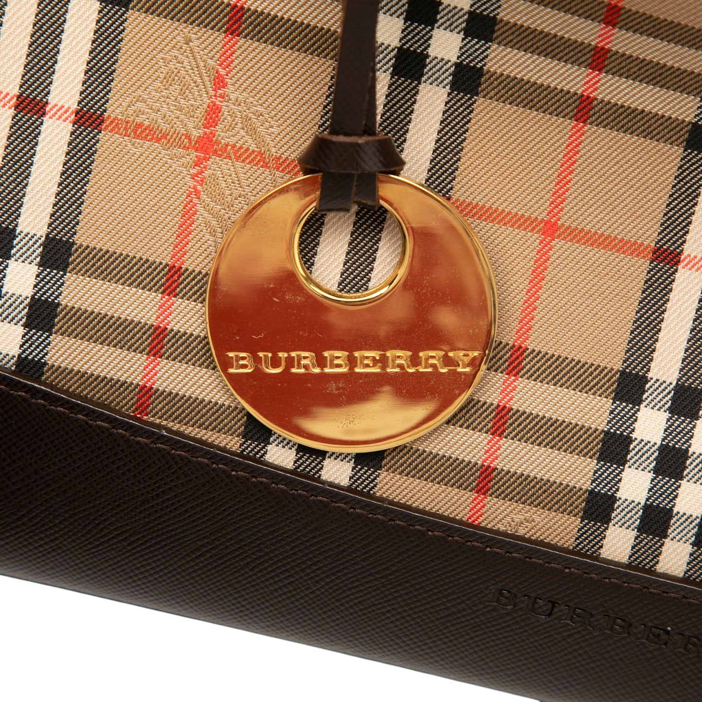 Burberry Haymarket Check Canvas Handbag