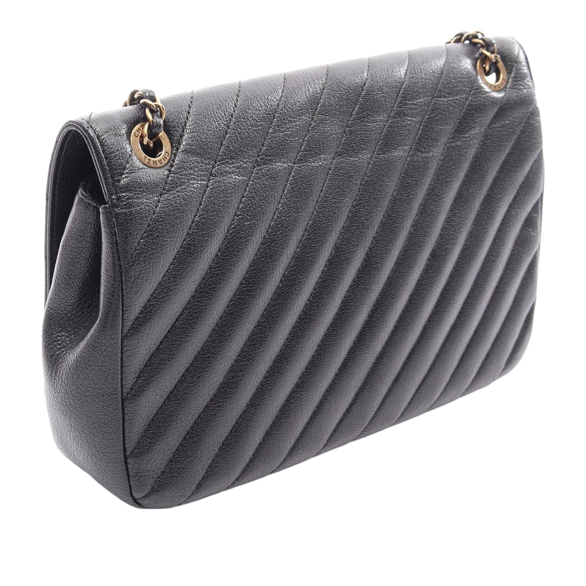 Chanel Small CC Diagonal Quilted Goatskin Flap