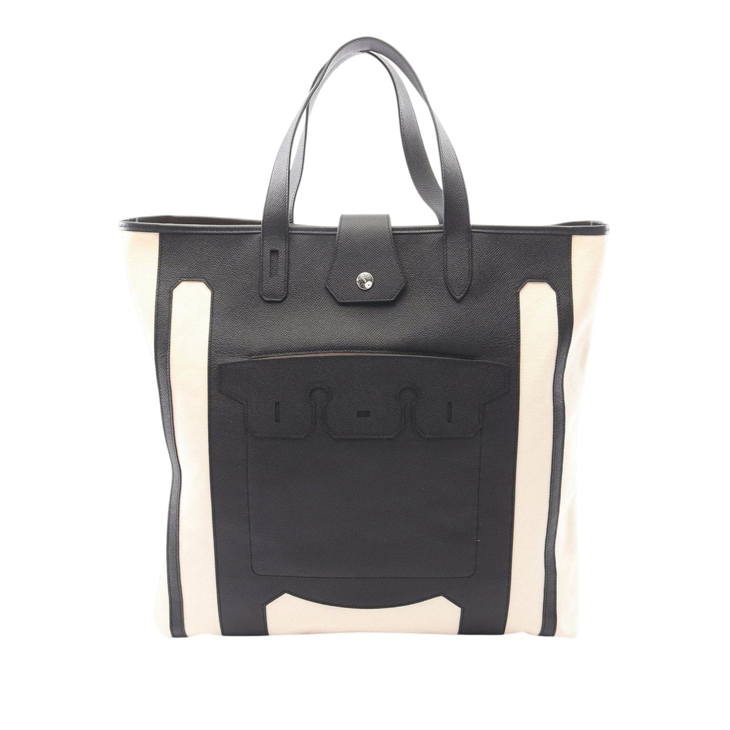 Hermès Toile and Epsome Monsieur B Cutting Tote