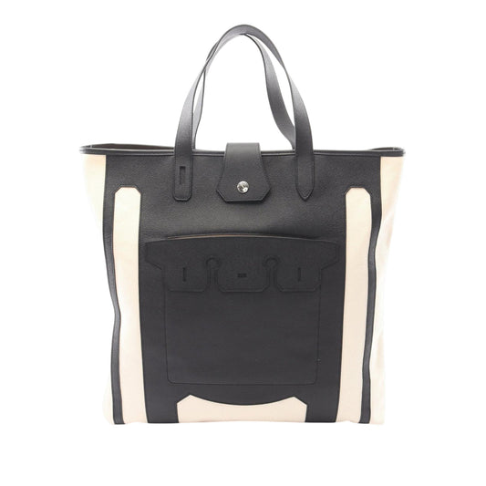Hermès Toile and Epsome Monsieur B Cutting Tote