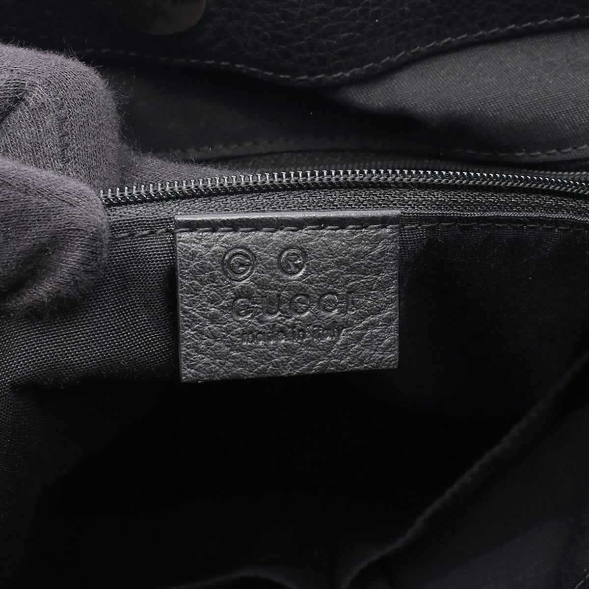Gucci Medium GG Denim Charm Tote