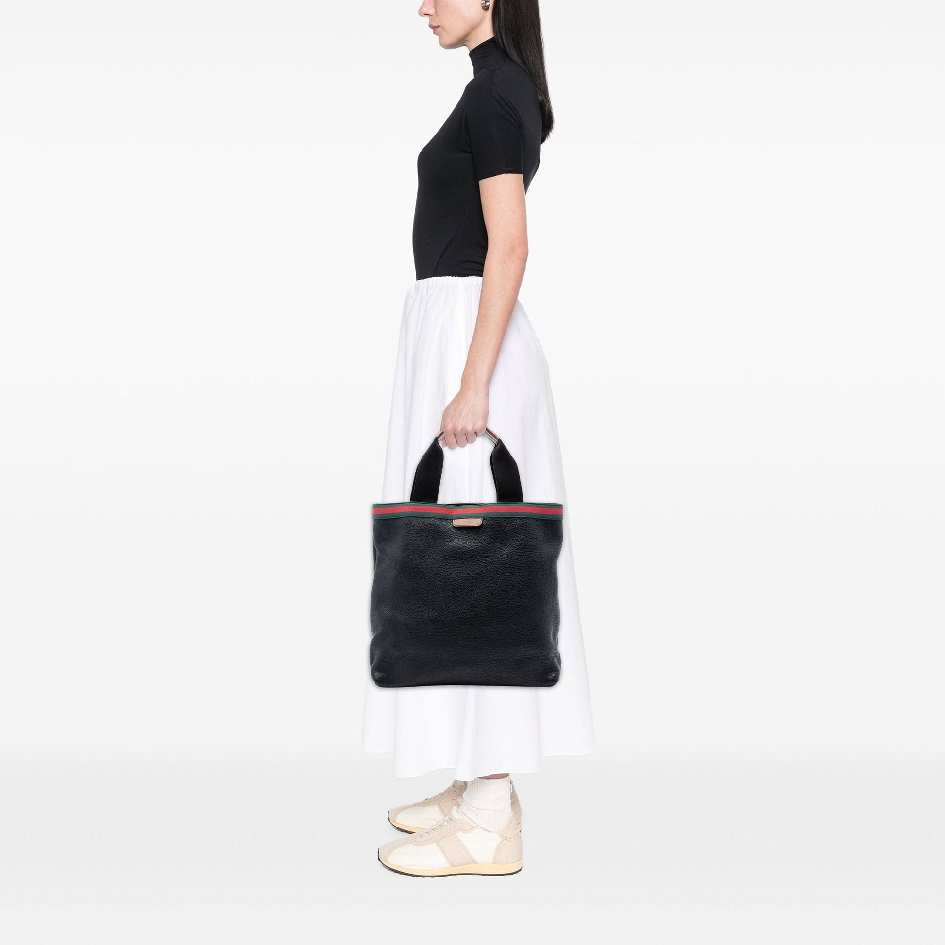 Gucci Calfskin Web Tote