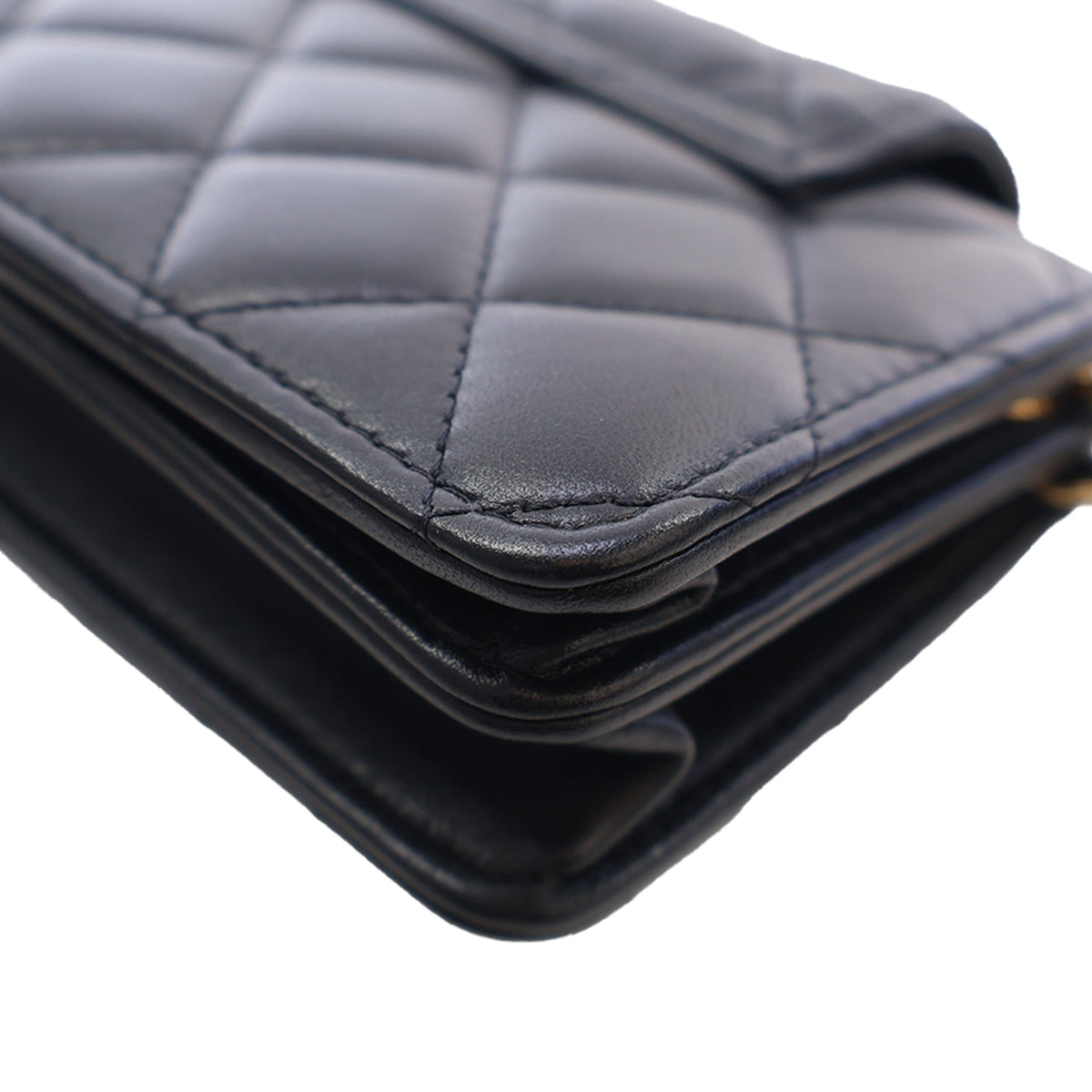 Chanel Mini CC Quilted Lambskin Phone Holder On Chain