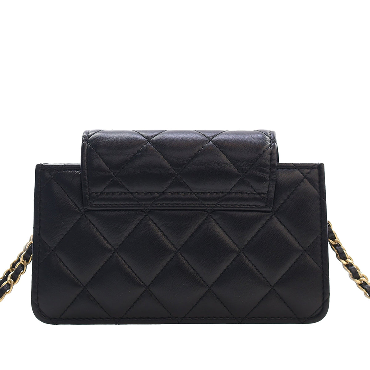 Chanel Mini CC Quilted Lambskin Phone Holder On Chain
