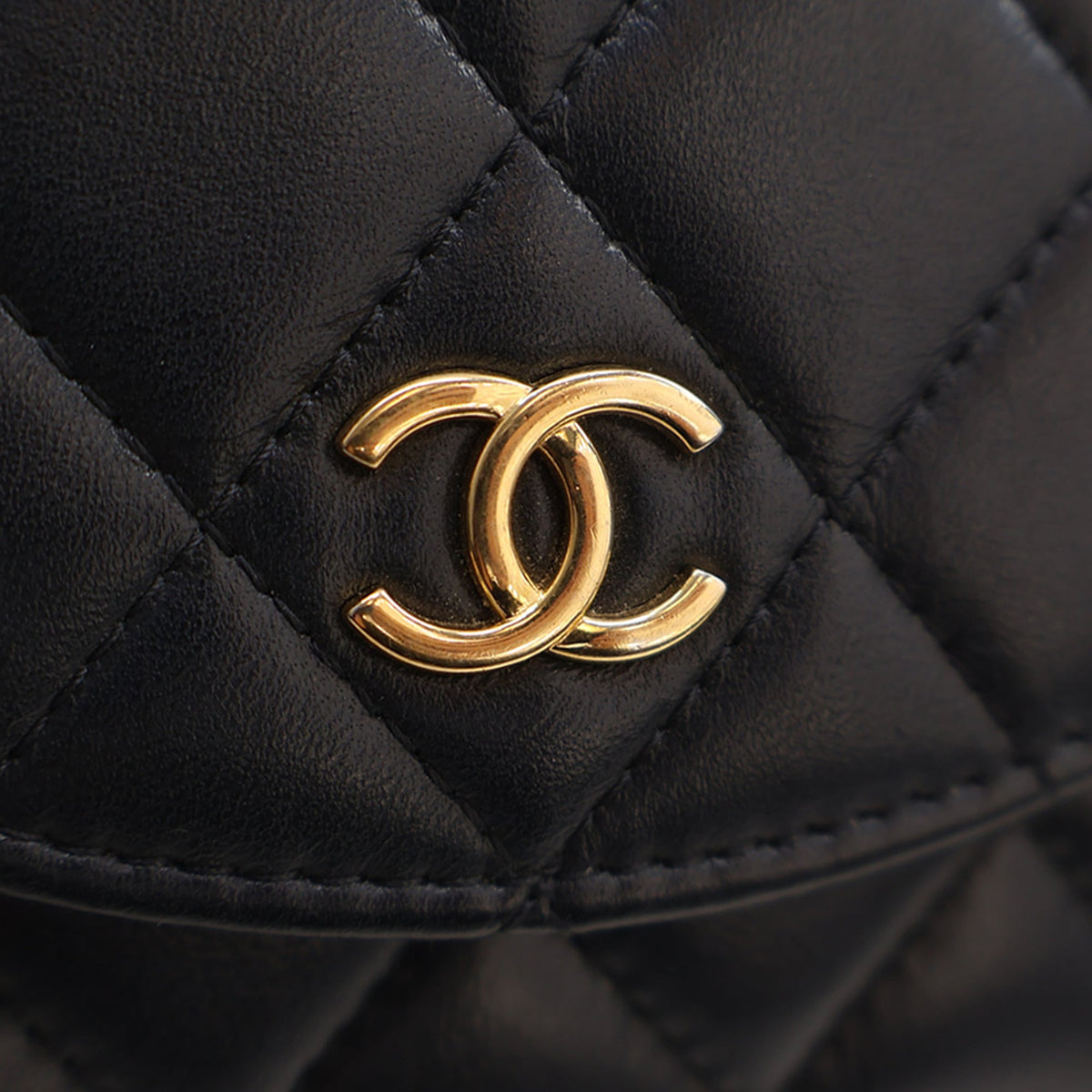 Chanel Mini CC Quilted Lambskin Phone Holder On Chain