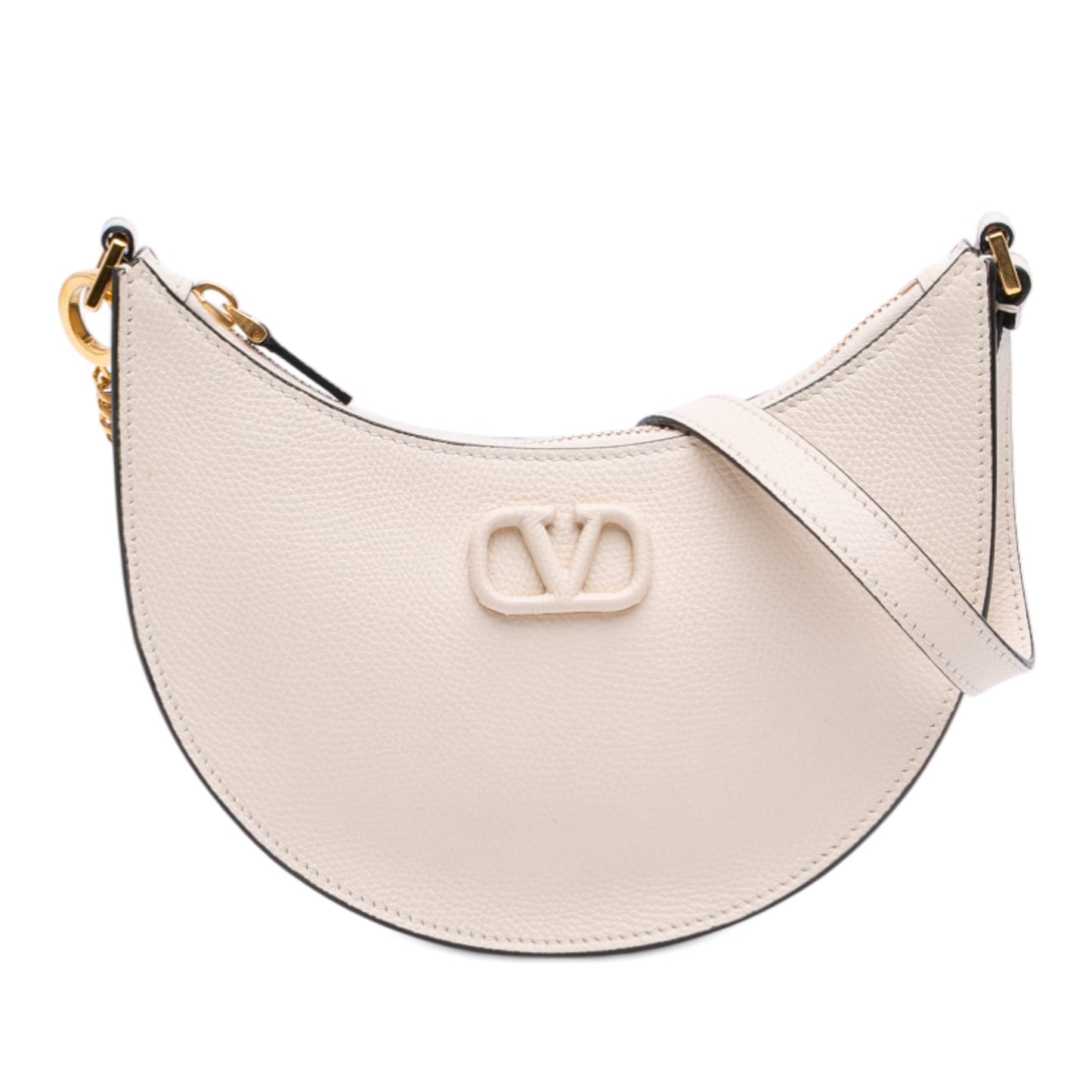 Valentino Mini Grainy Calfskin VLogo Hobo