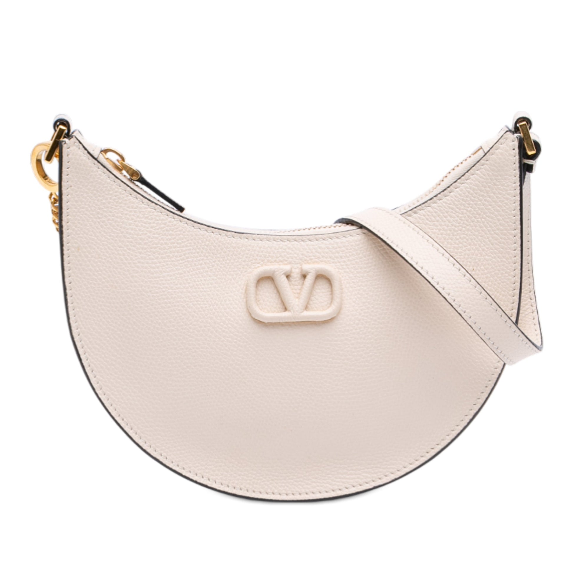 Valentino Mini Grainy Calfskin VLogo Hobo