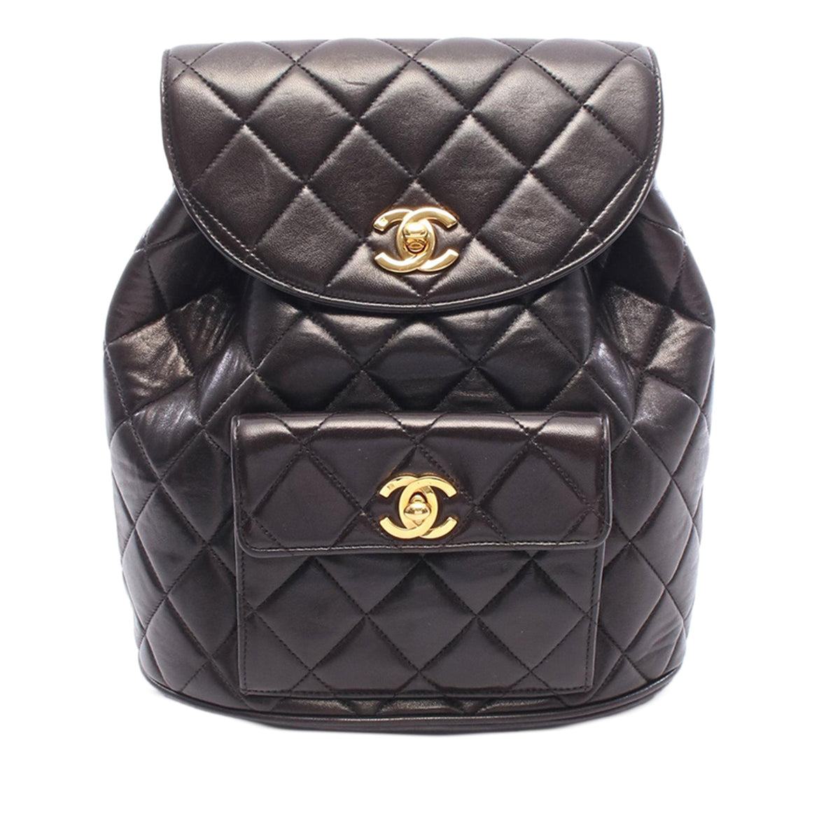Chanel Medium Quilted Lambskin Duma Backpack — Black