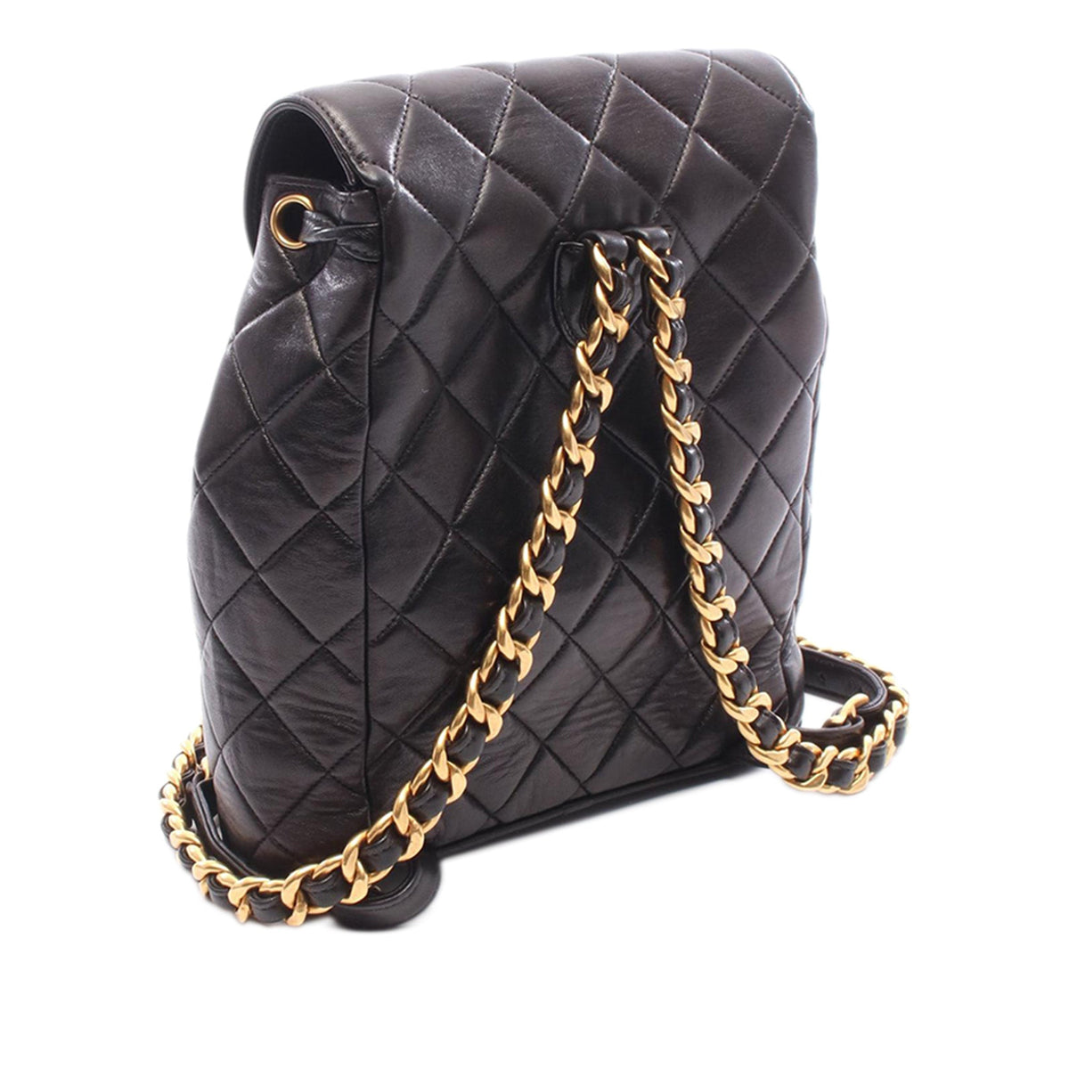 Chanel Medium Quilted Lambskin Duma Backpack — Black