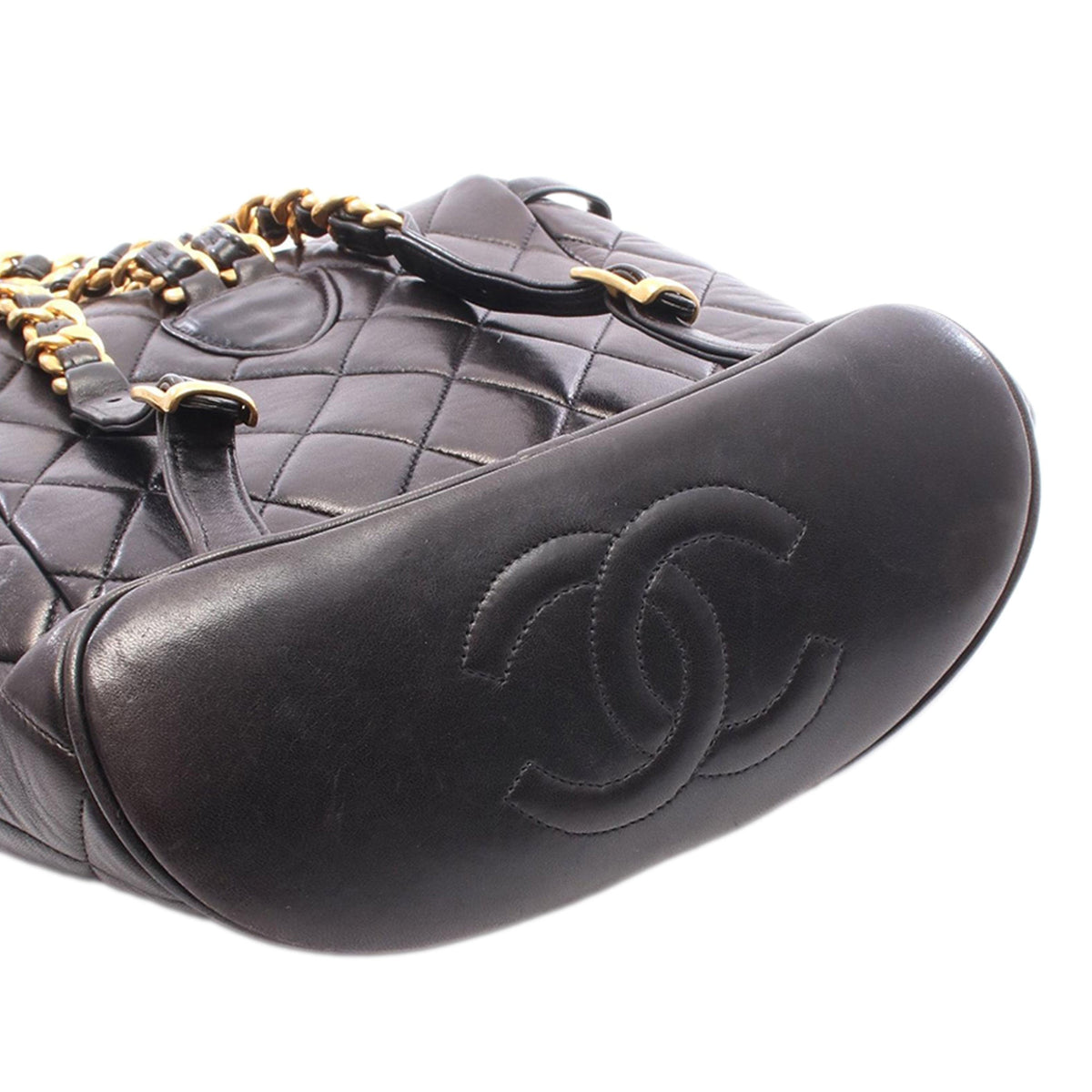 Chanel Medium Quilted Lambskin Duma Backpack — Black