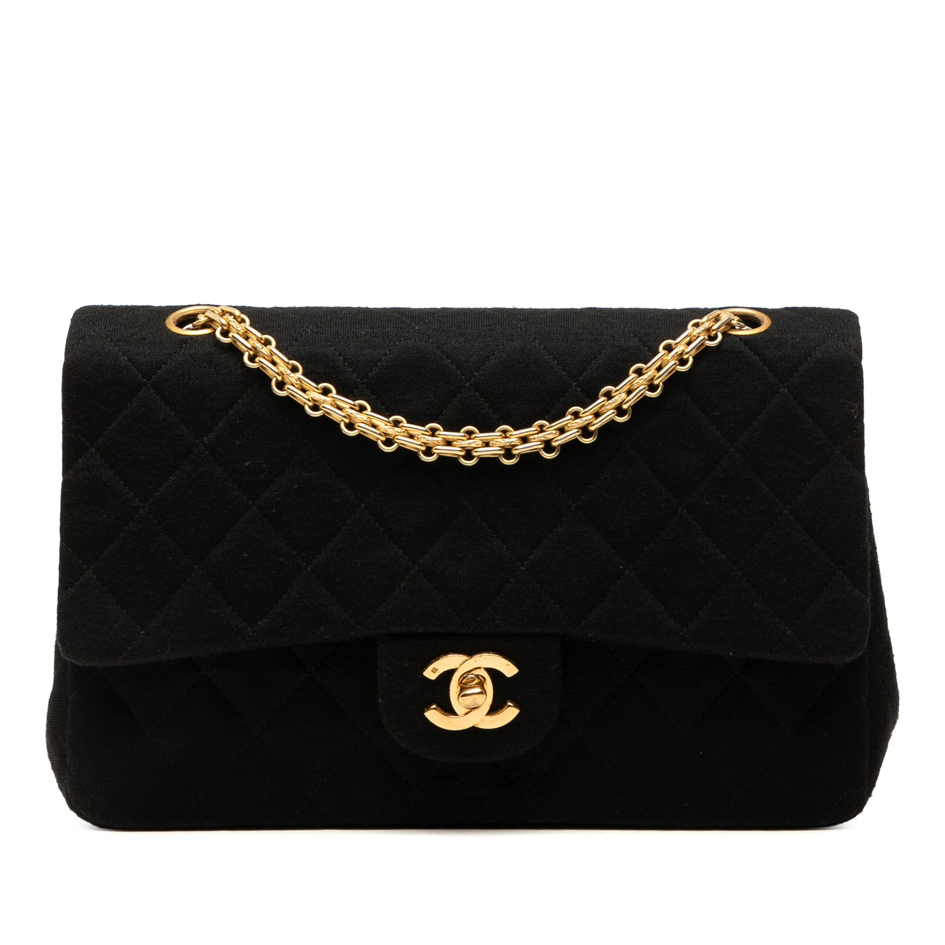 Chanel Medium Classic Jersey Bijoux Chain Double Flap