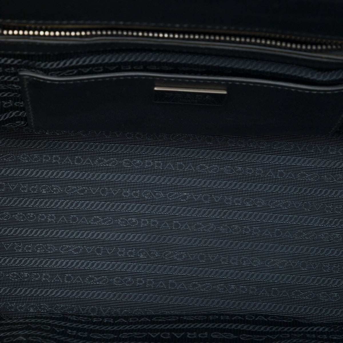 Prada Bicolor Glace Calf Sound Lock Satchel — Brown