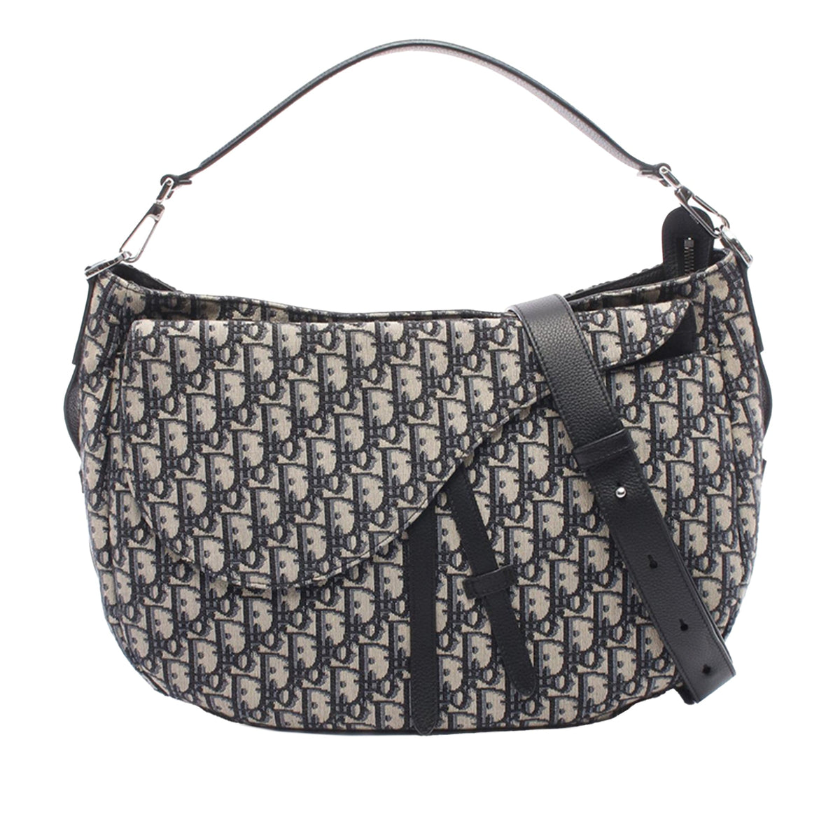 Dior Oblique Canvas Soft Saddle Satchel