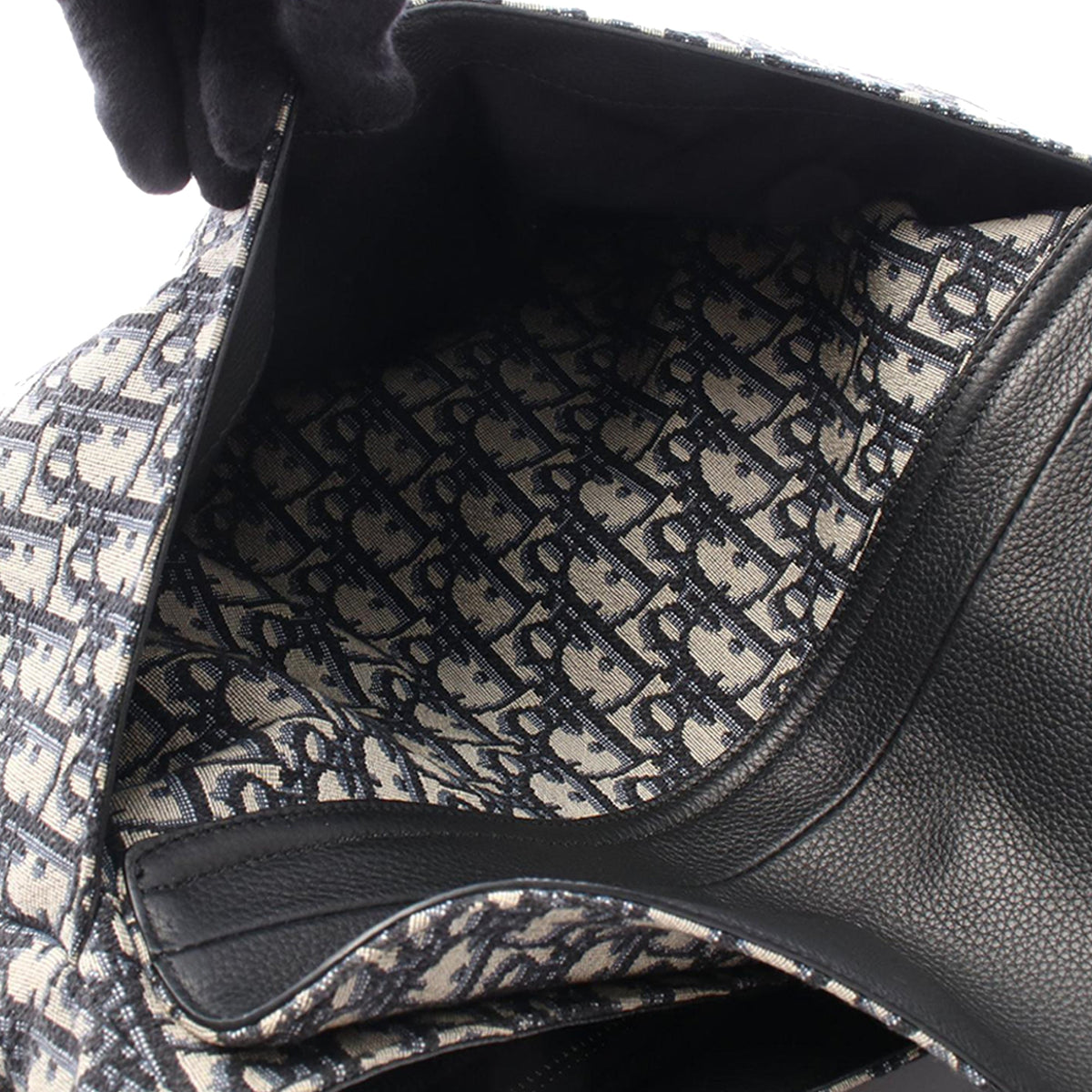 Dior Oblique Canvas Soft Saddle Satchel