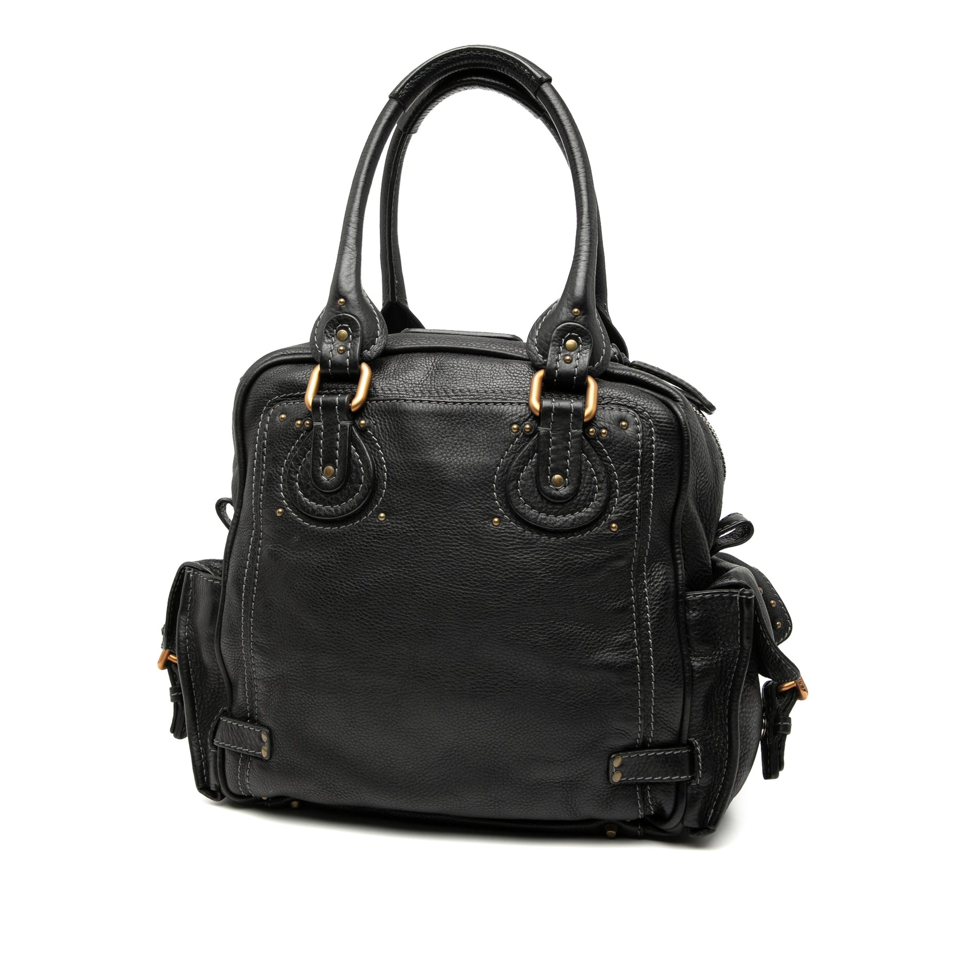 Chloé Large Grained Leather Paddington Handbag