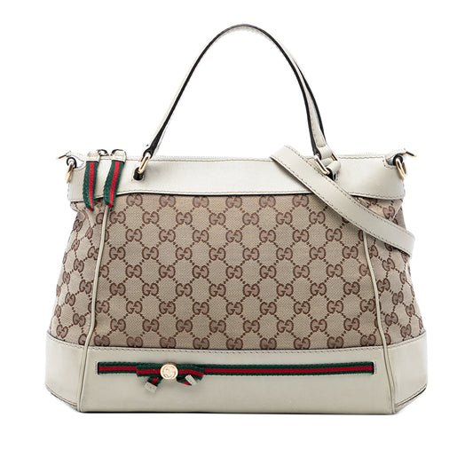 Gucci GG Canvas Web Mayfair Satchel