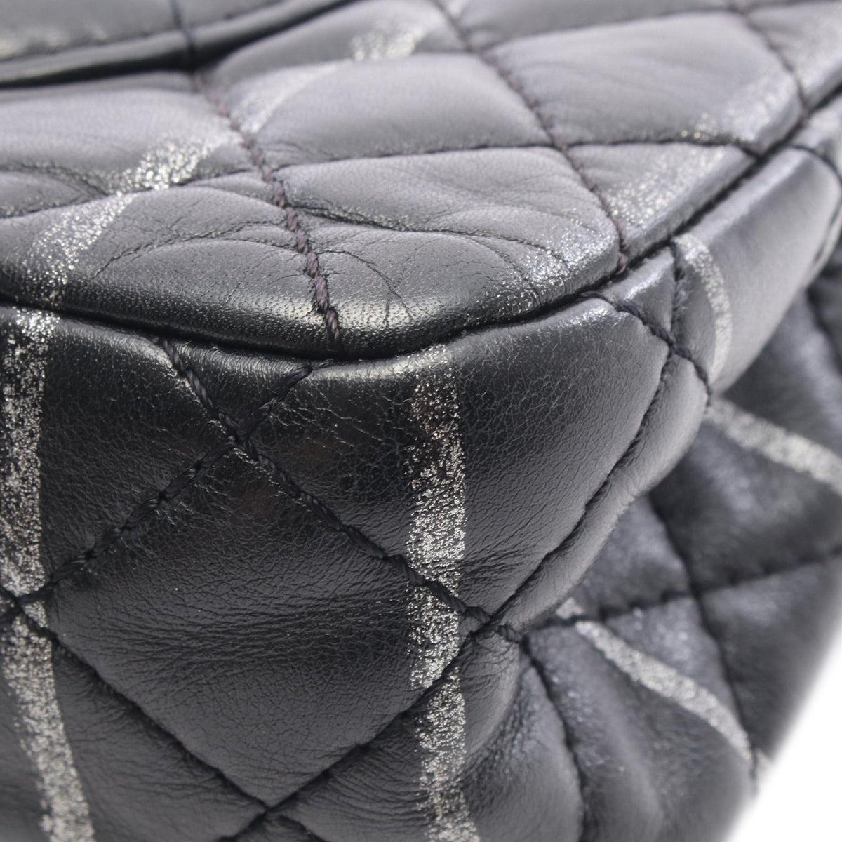Chanel Quilted Striped Aged Calfskin Reissue 2.55 Double Flap 225
