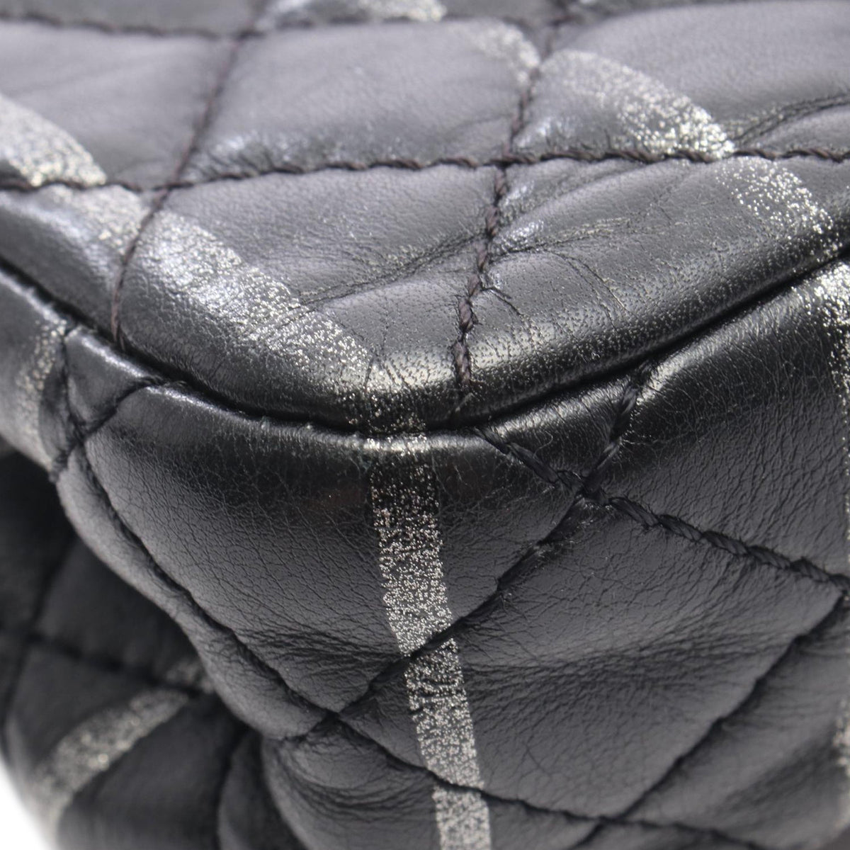 Chanel Quilted Striped Aged Calfskin Reissue 2.55 Double Flap 225